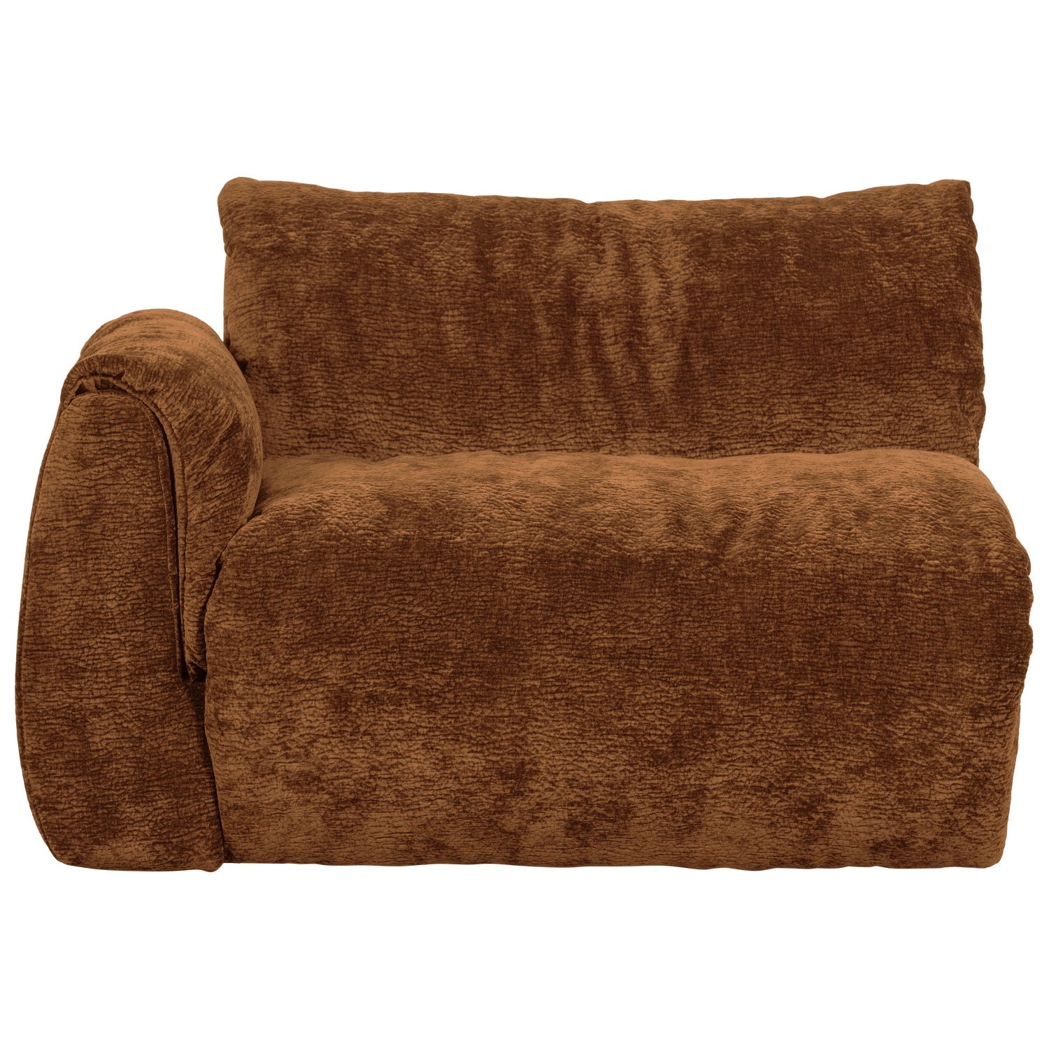 Modulares Sofa BAGGY 3D - linkes Element braun