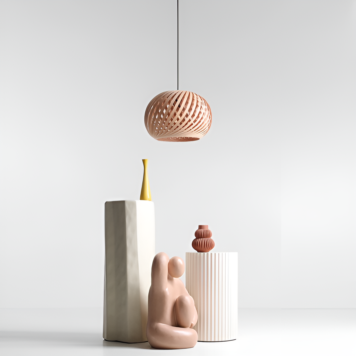 Lampa wisząca NATURE CROSS drewno