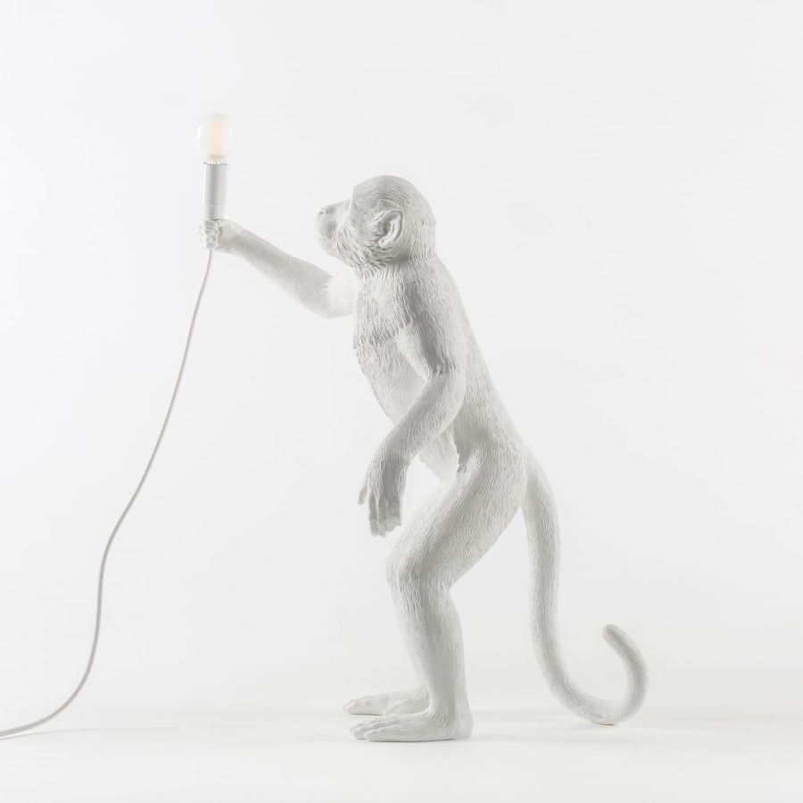 Lampa stołowa MONKEY STANDING biały