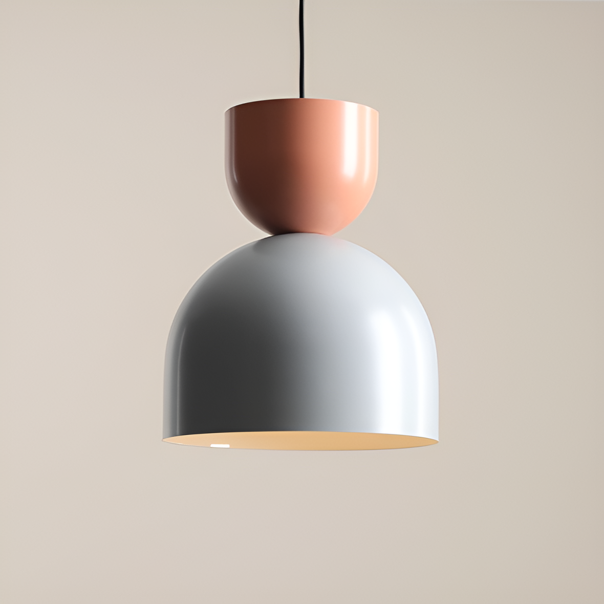 Lampa wisząca LEI koralowy z szarym