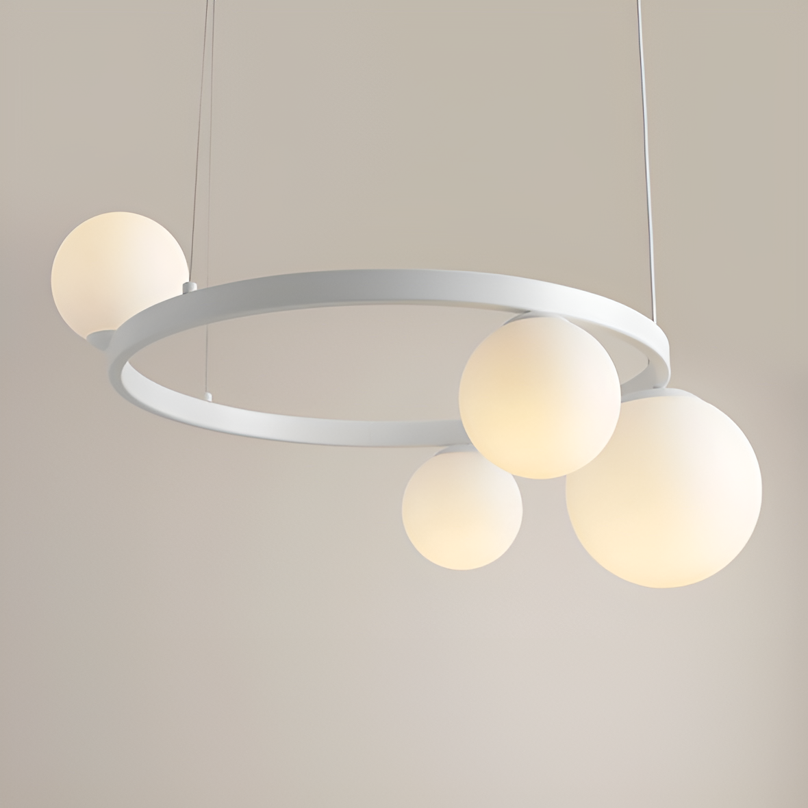 Lampa wisząca GARDA QUATRO RING biały