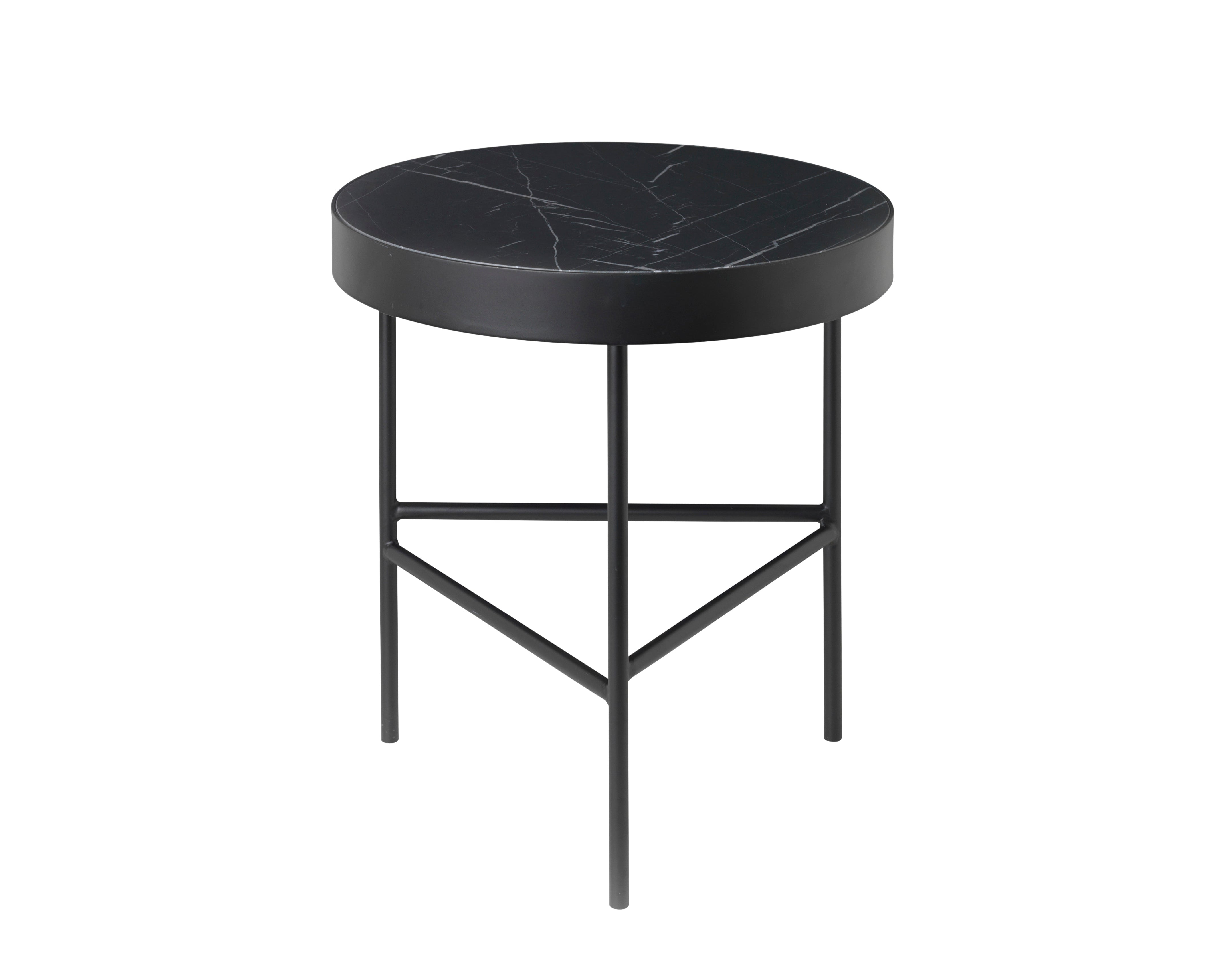 Stolik boczny MARBLE TABLE czarny marmur