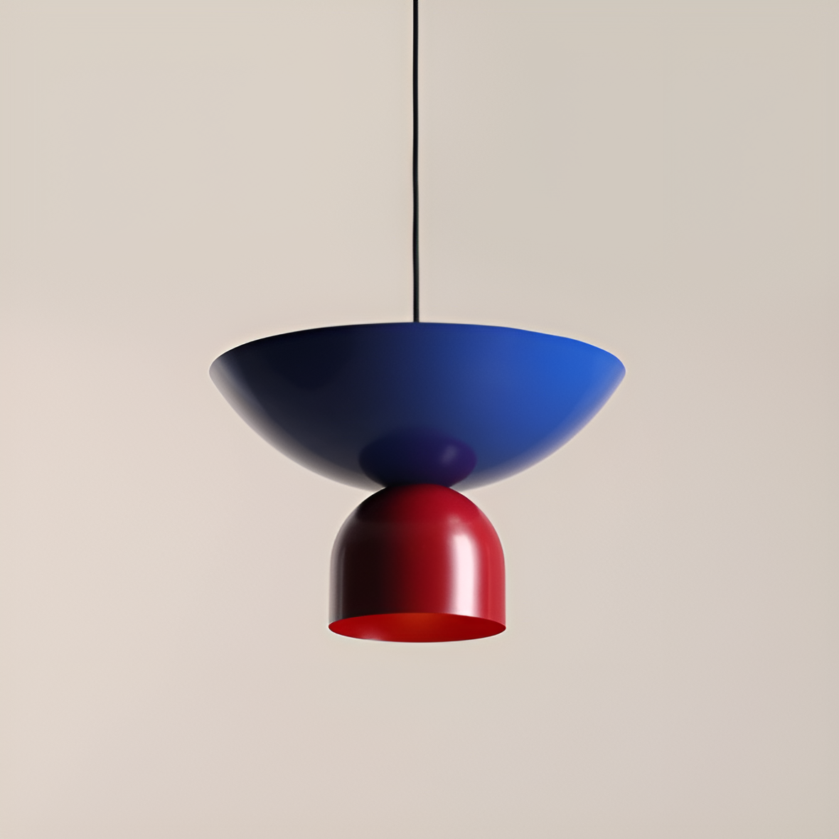 Lampa wisząca ILIA niebieski z czerwonym