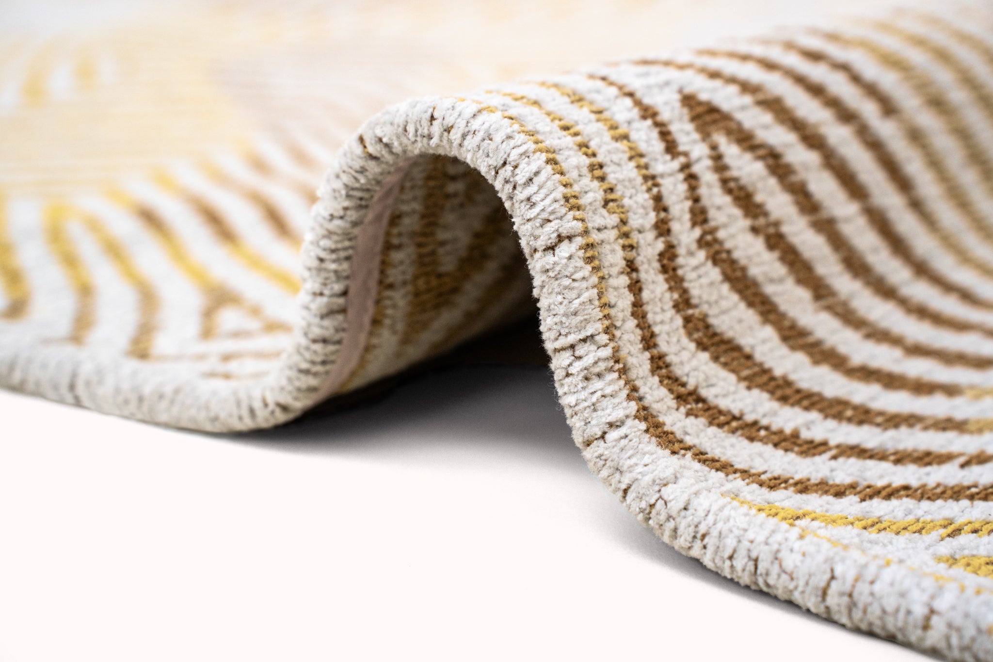 CORAL YELLOW HIPPY rug yellow-beige [Amelia]