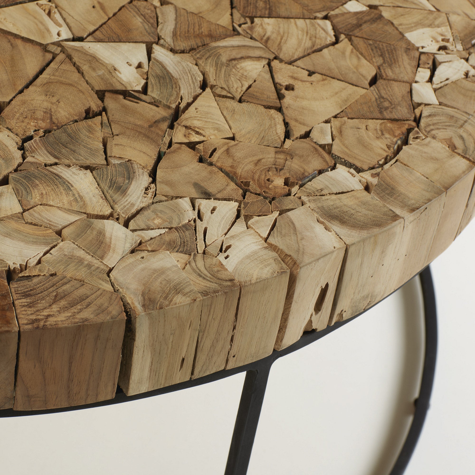 Stolik kawowy SOLO drewno tekowe z recyclingu La Forma    Eye on Design