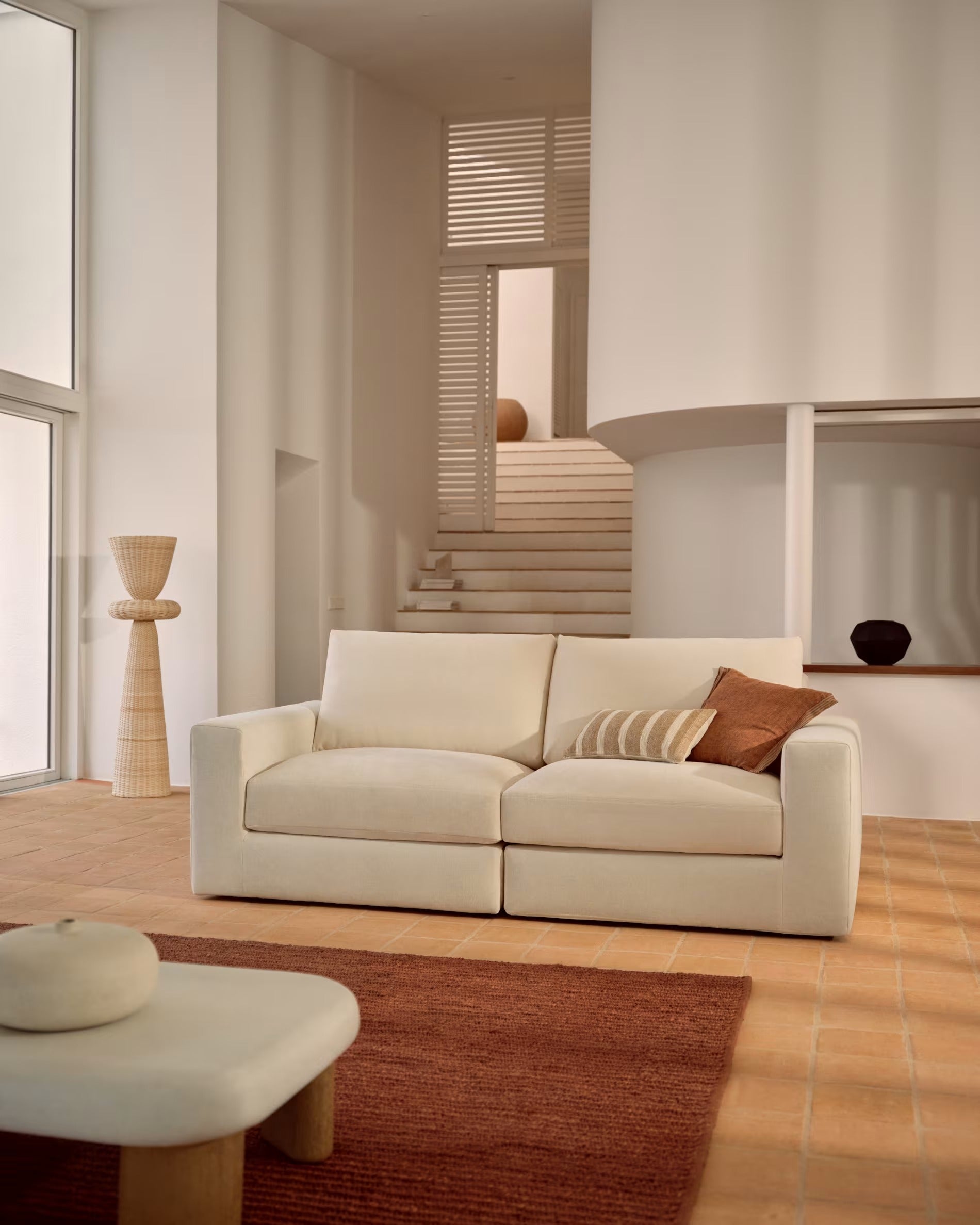 Sofa 3-osobowa ALEA ecru szenil