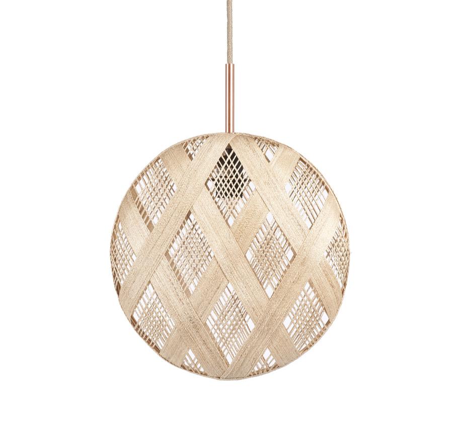 Hanging Lampe Chanpen Diamant Beige