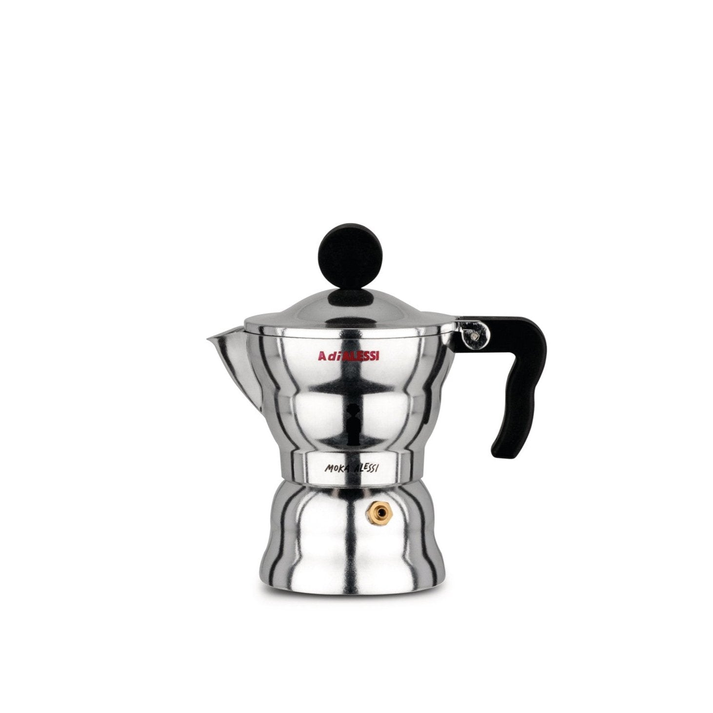 Alessi Silver Moka with black