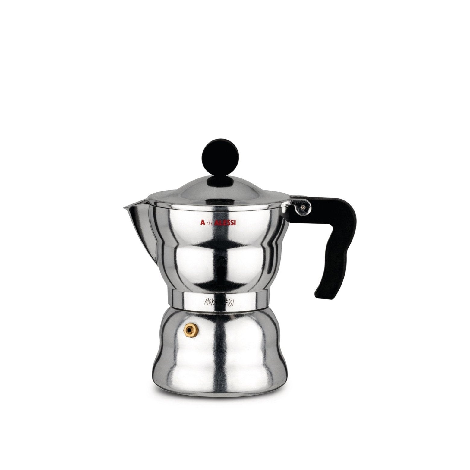 Alessi Silver Moka with black