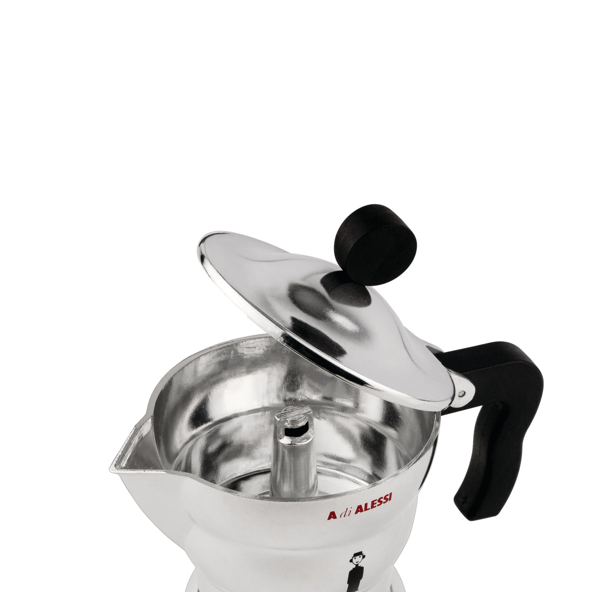 Alessi Silver Moka with black