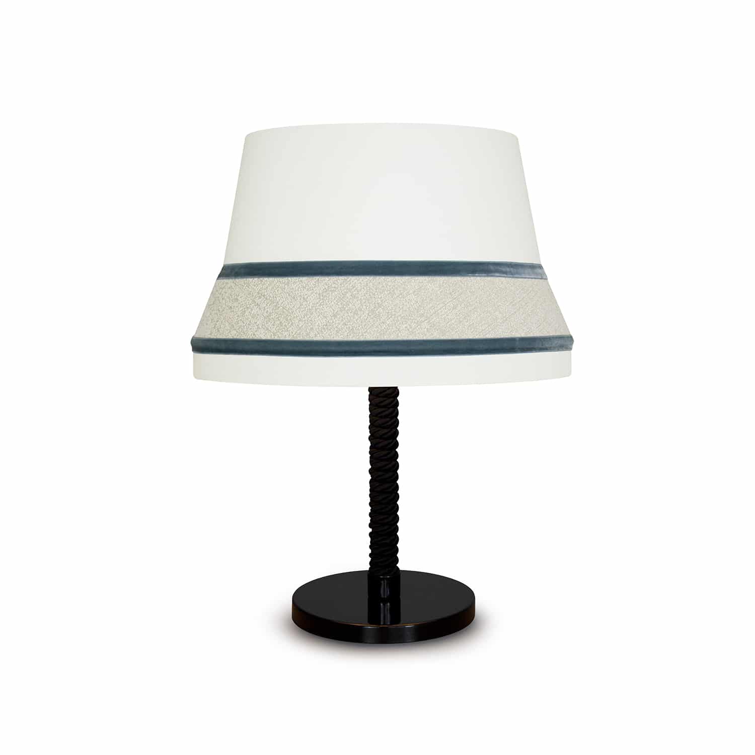 Lampa stołowa AUDREY biały z niebieskim wykończeniem Contardi M bez opcji ściemniania  Eye on Design