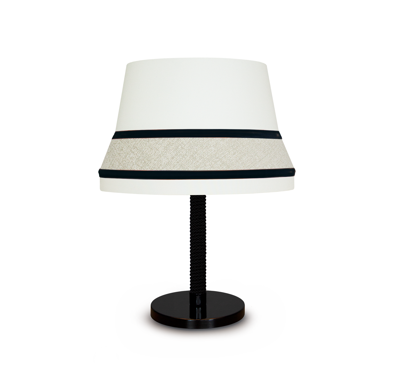 Lampa stołowa AUDREY biały z czarnym wykończeniem Contardi M bez opcji ściemniania  Eye on Design