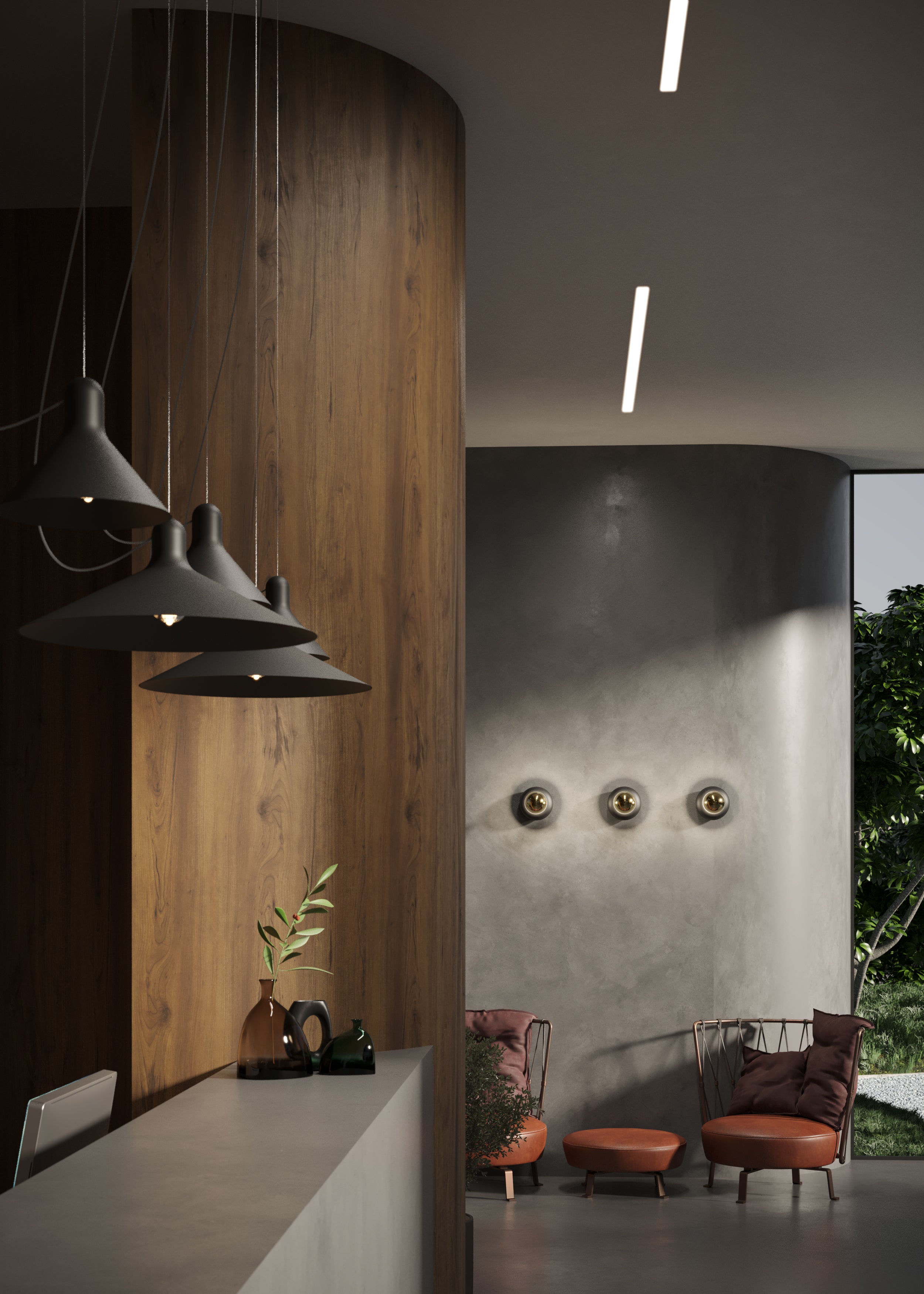 CONA black pendant lamp