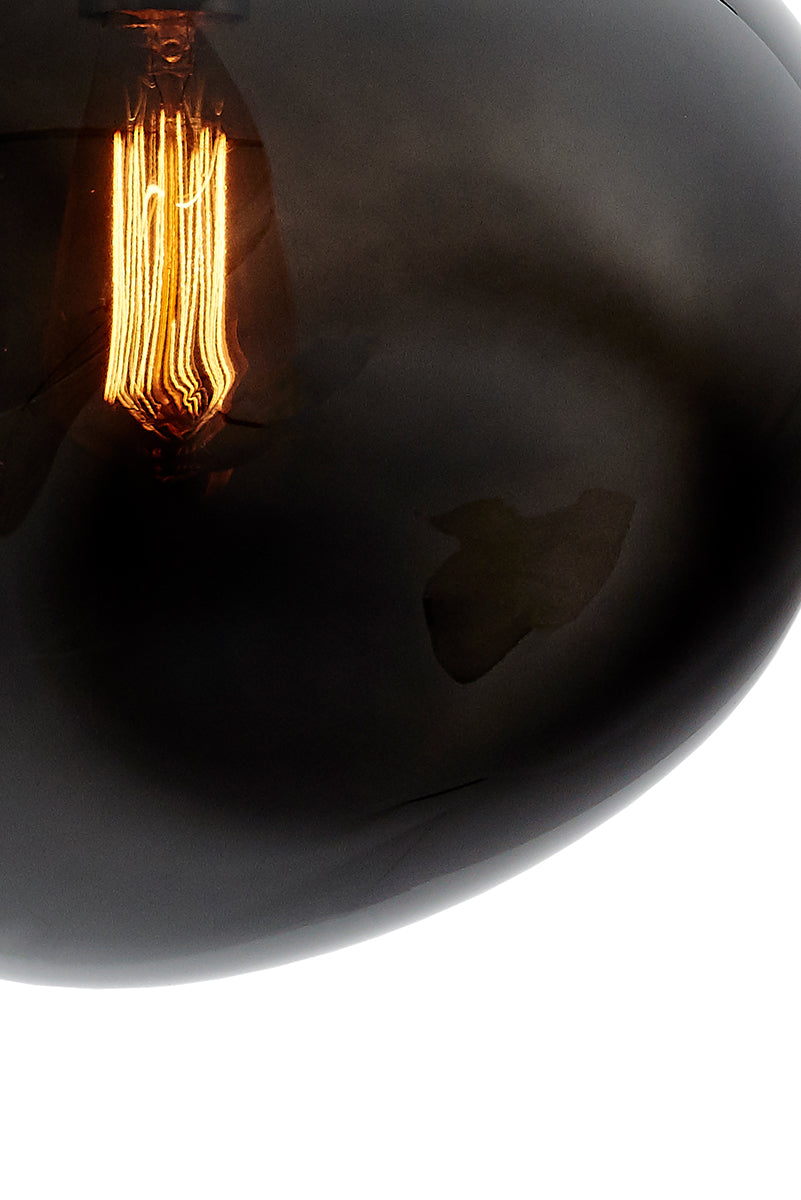 Lampa wisząca AVIA dymiony czarny ze srebrnym wykończeniem