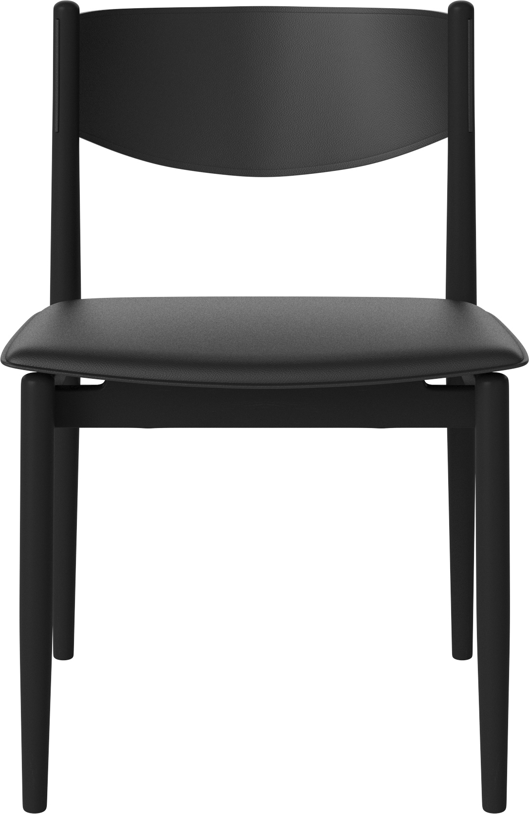 Apelle chair black leather with black base