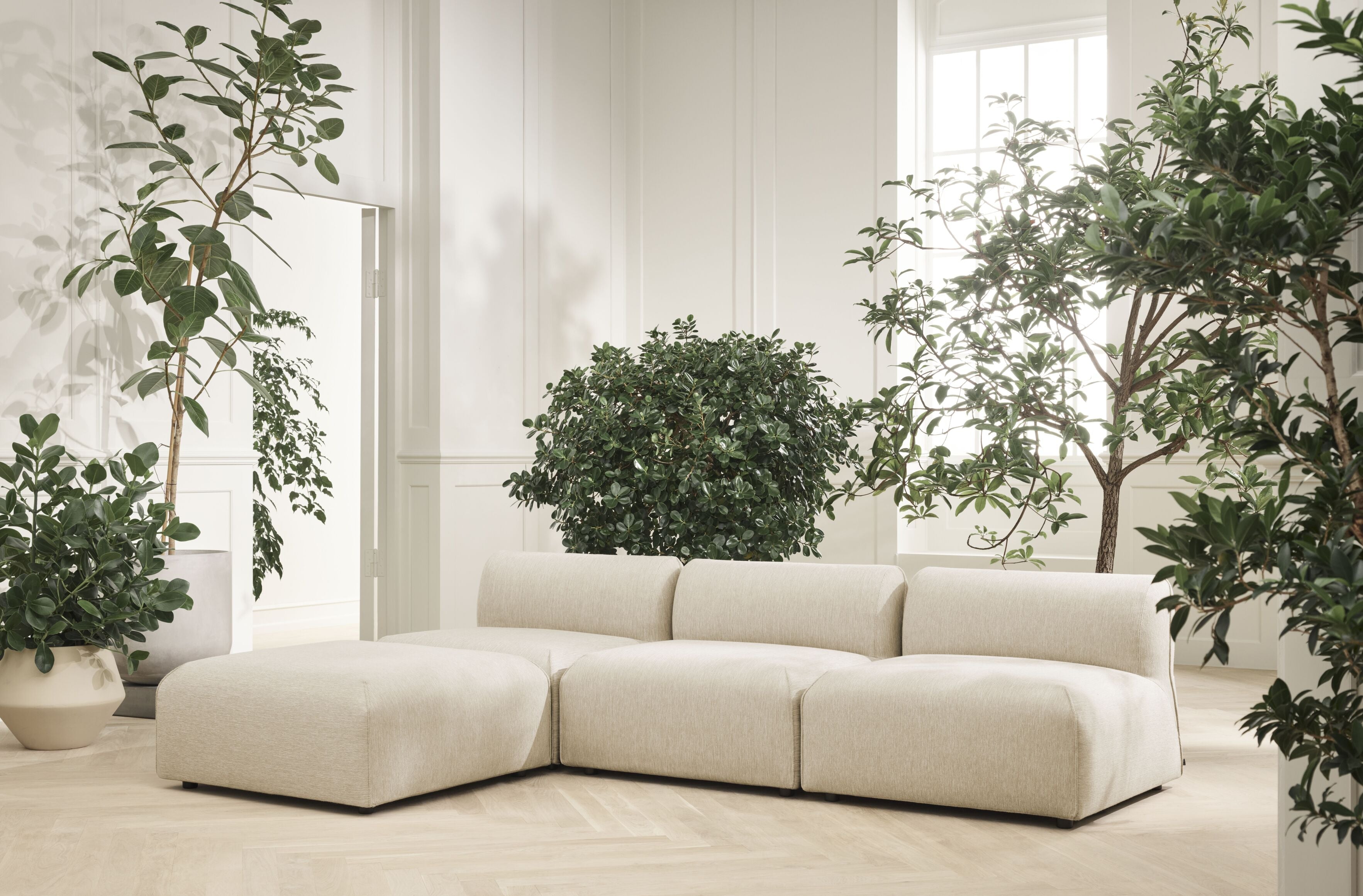 Modulares Sofa -Arke - rechts mit Handgepolstermodul