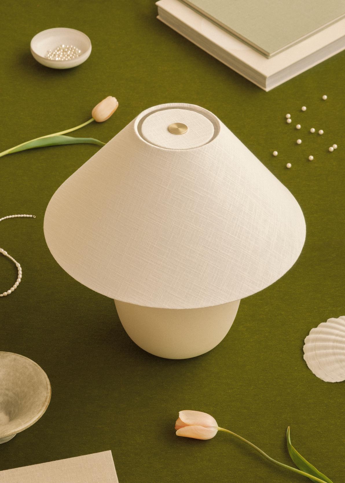 Lampa stołowa TORSO biała ceramika