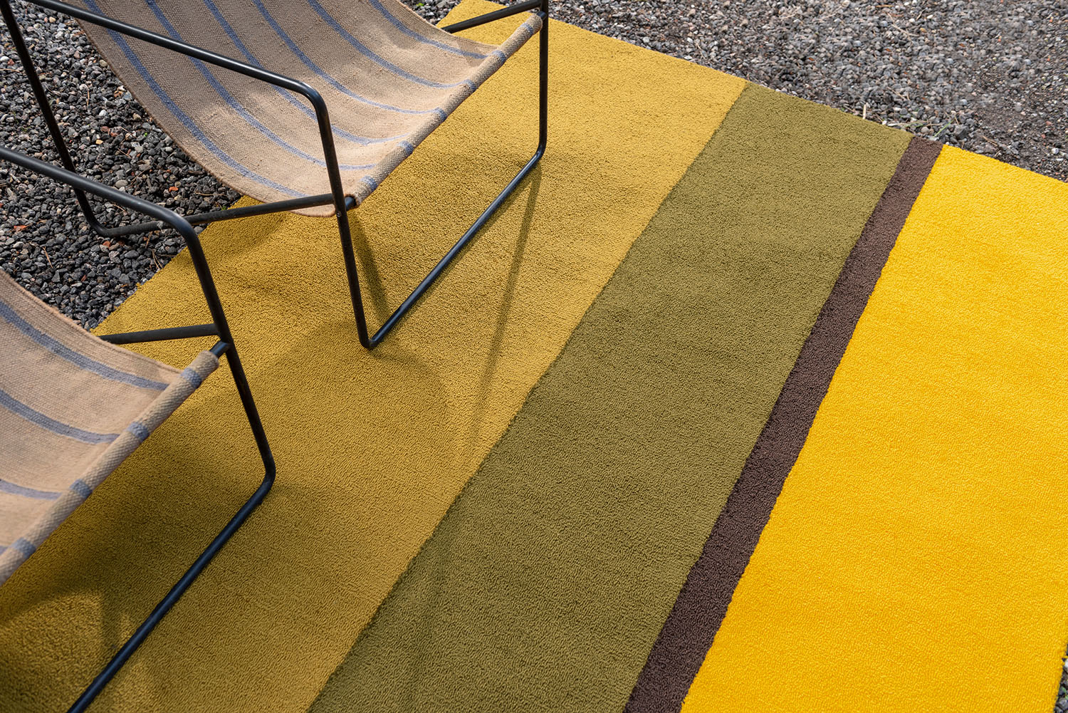 Outdoor rug Festival Stripe green-yellow