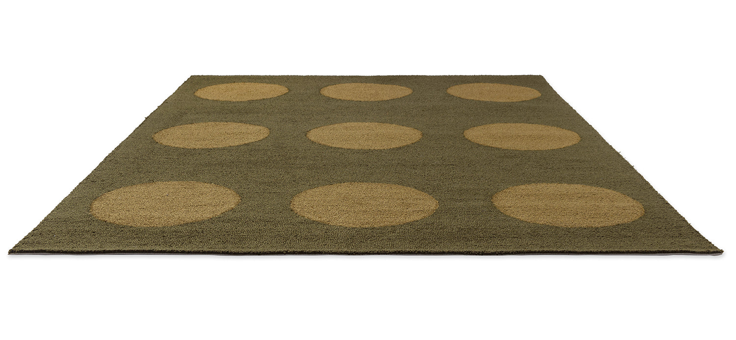 Outdoor rug festival dots green