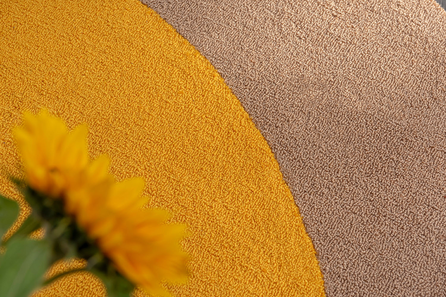 External rug Festival Round Yellow