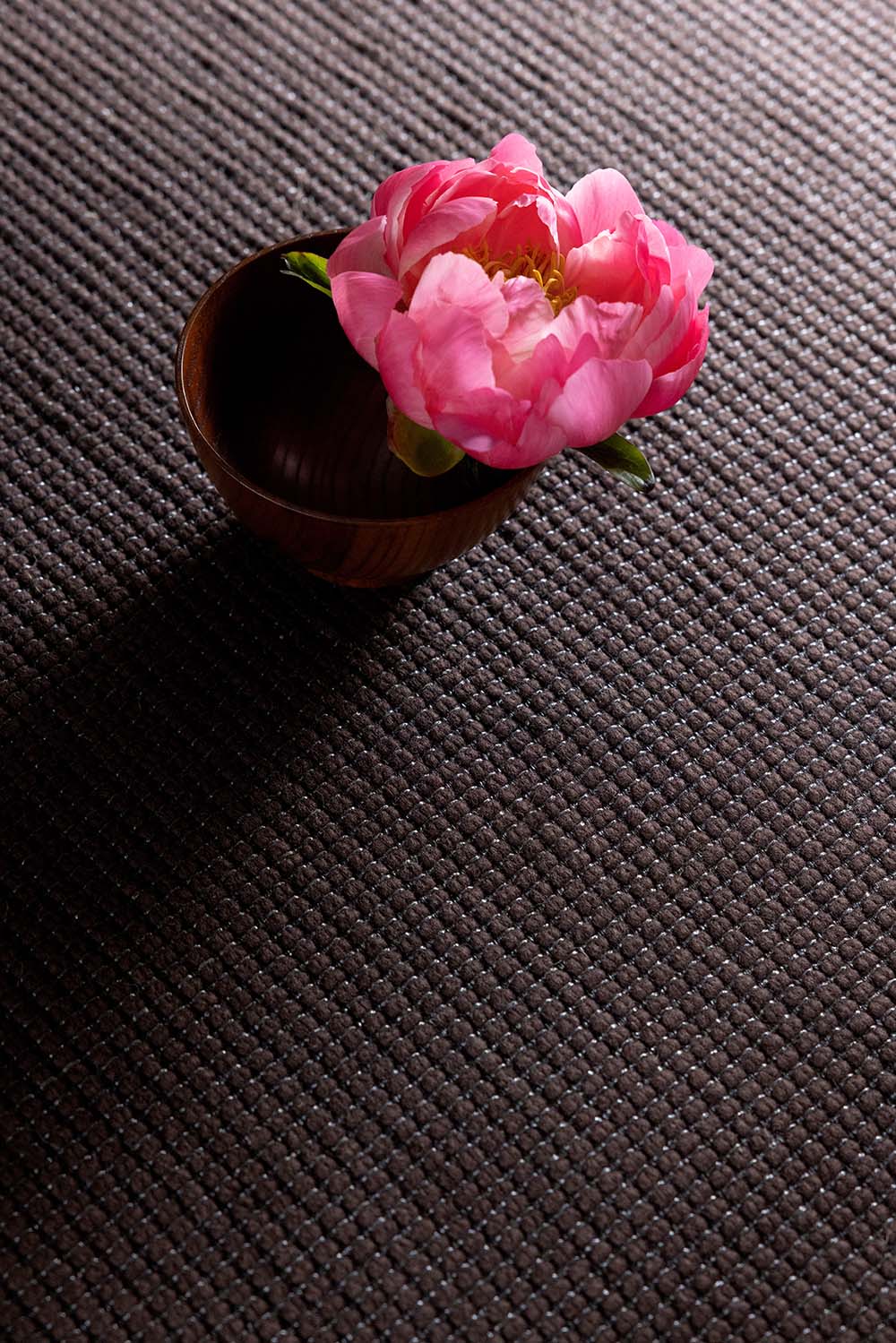 Brown grid rug