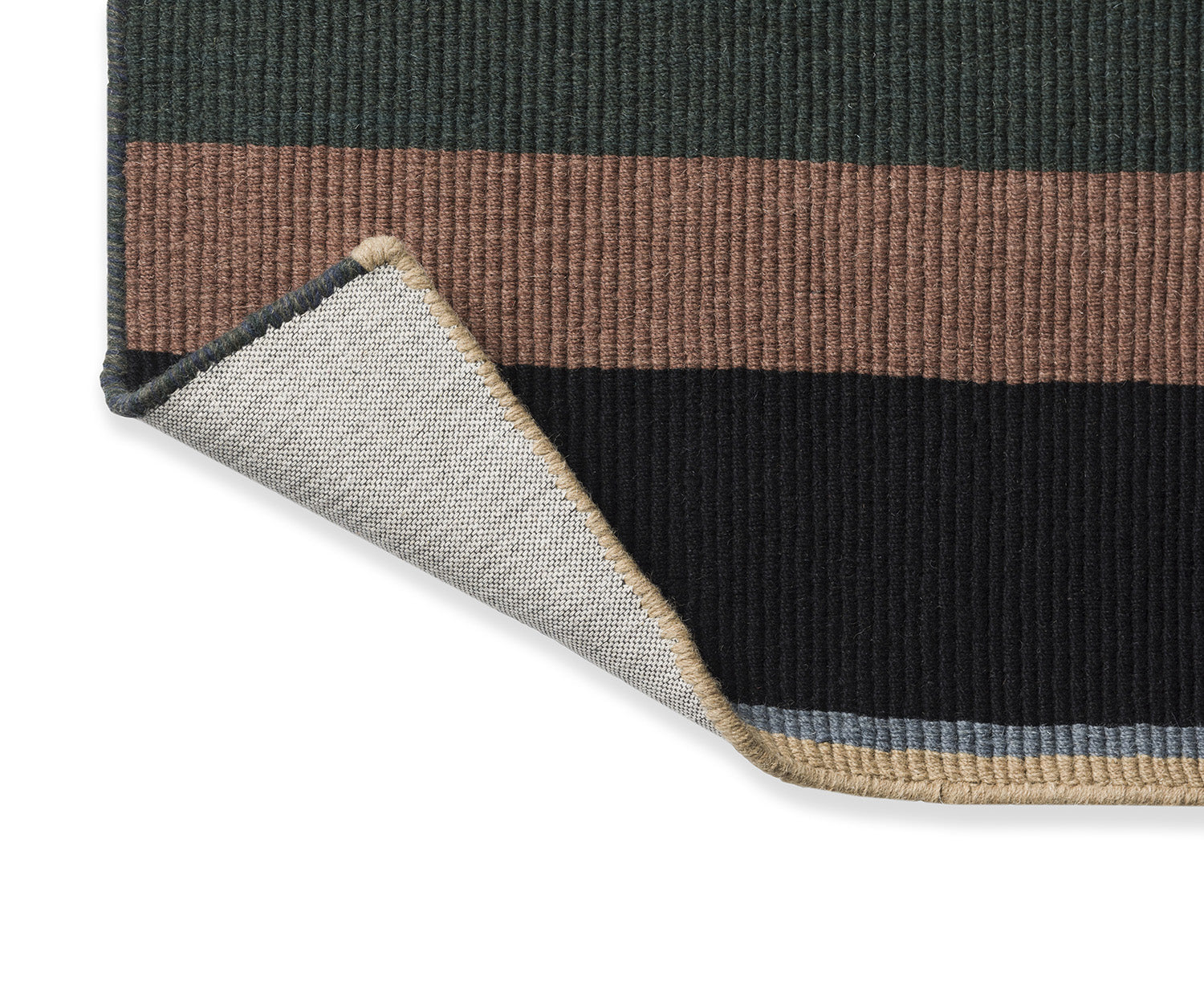 Artisan stack navy-green stack rug