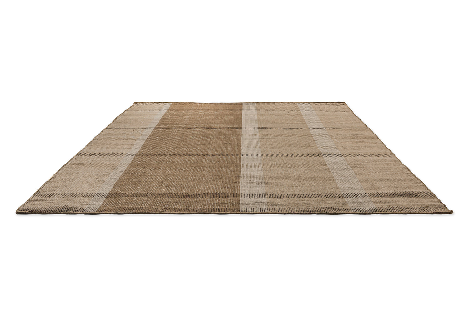 Outdoor Teppich Zona Block Stripe & Check Brown-Bege