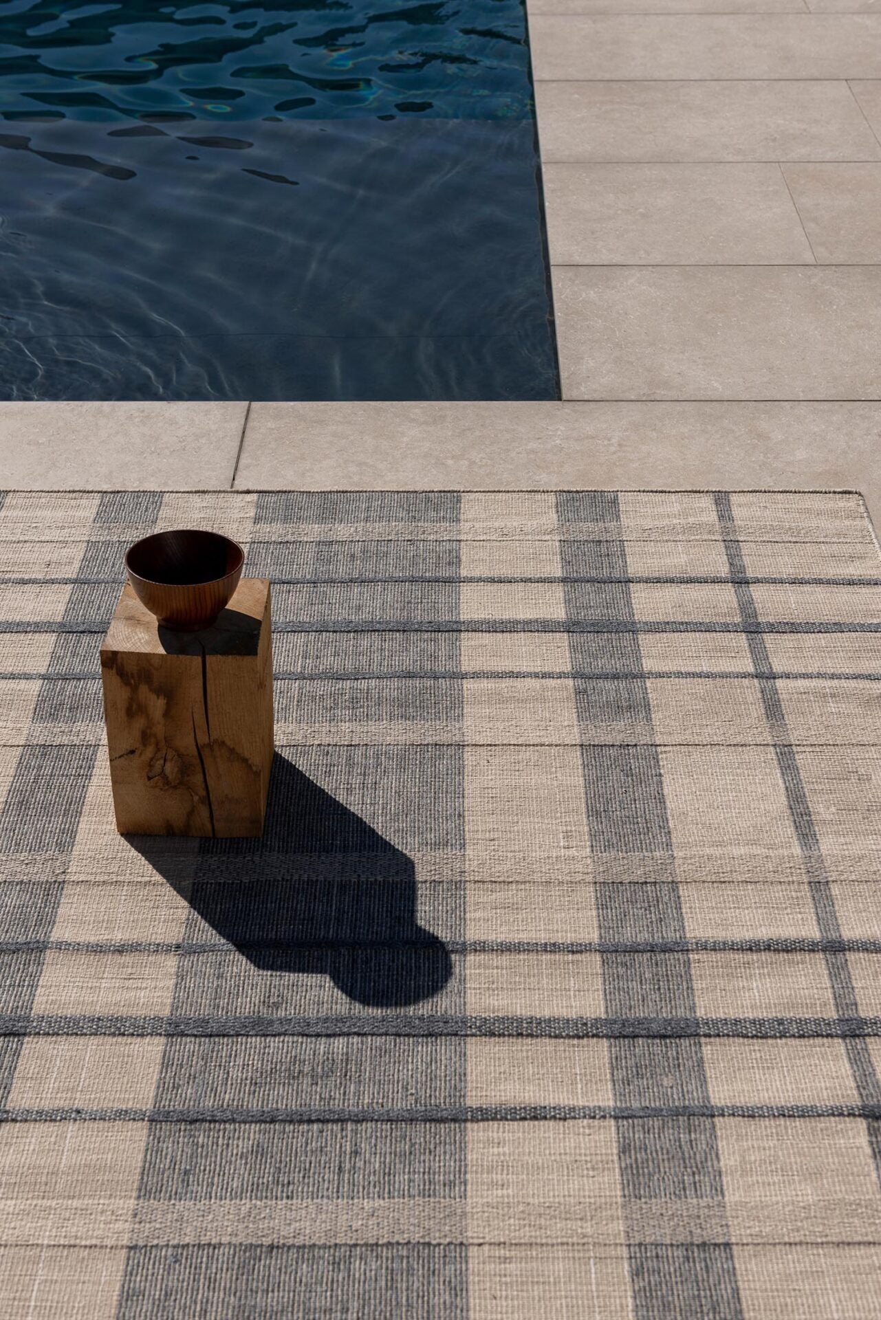 Outdoor Teppich Zona Block Stripe & Check Blue-Bega