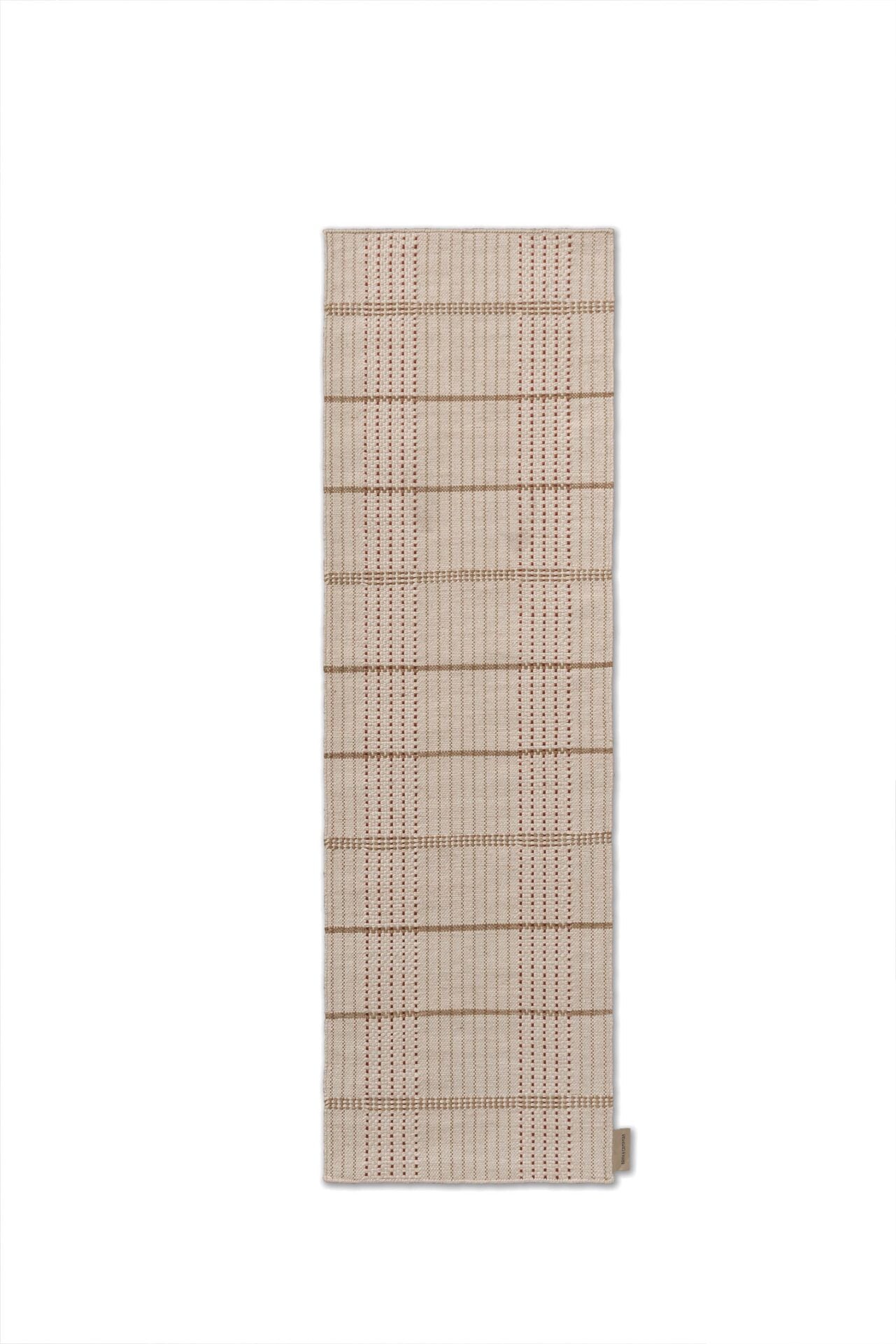 Outdoor rug of stitch beige-orange