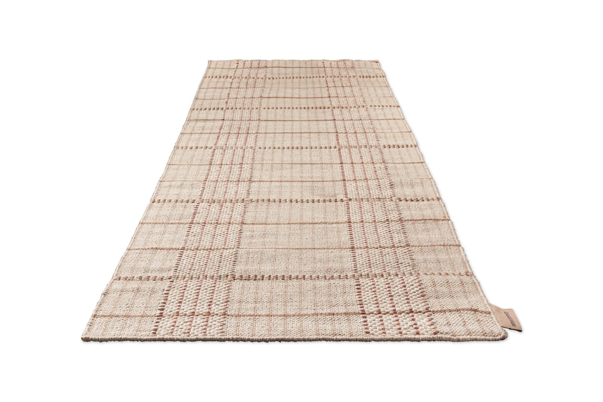 Outdoor rug of stitch beige-orange