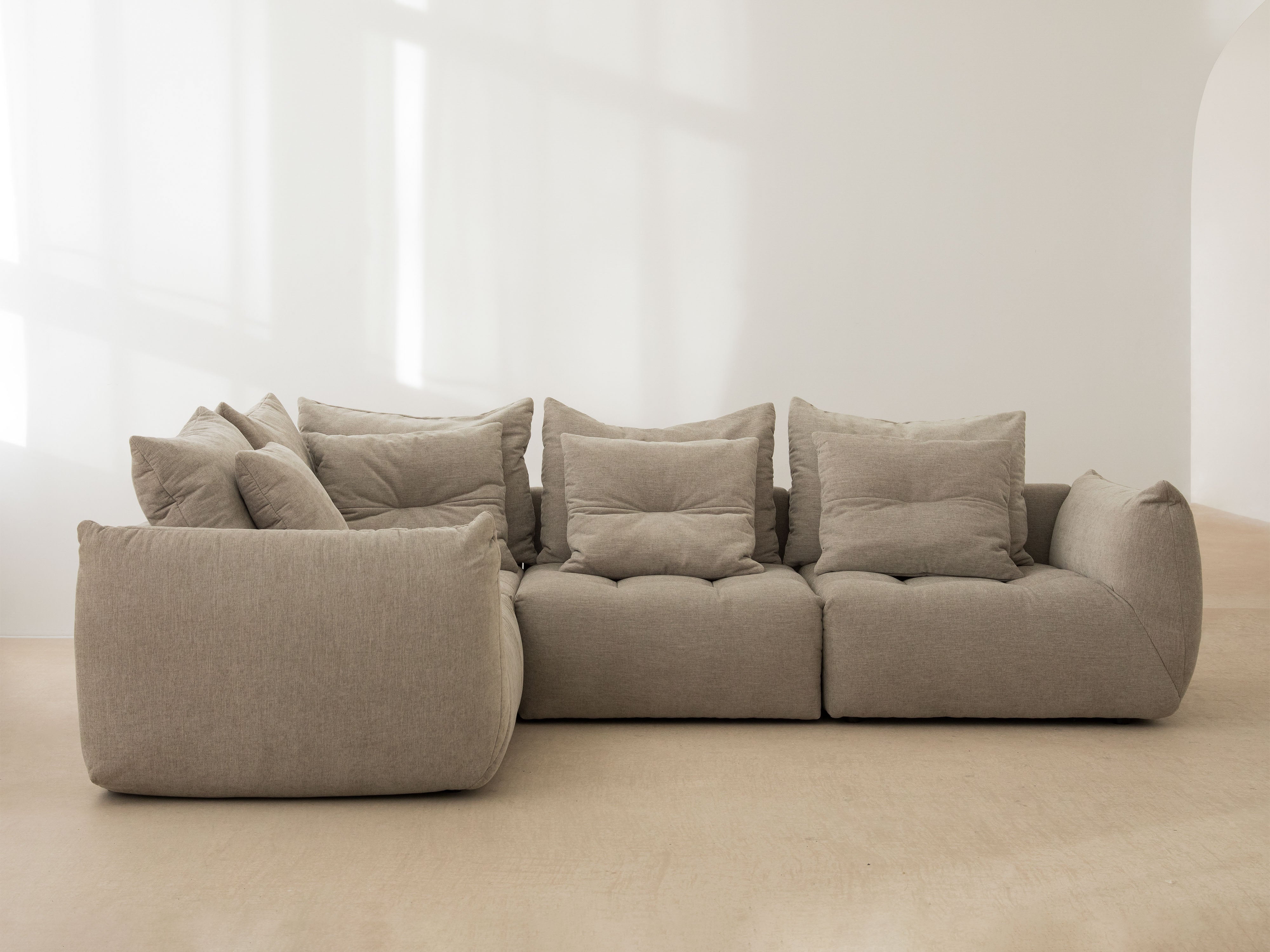Modulares linke Ecksofa, "Bloom", 3 Sitze, Grau, 316x216x95
In Europa gemacht