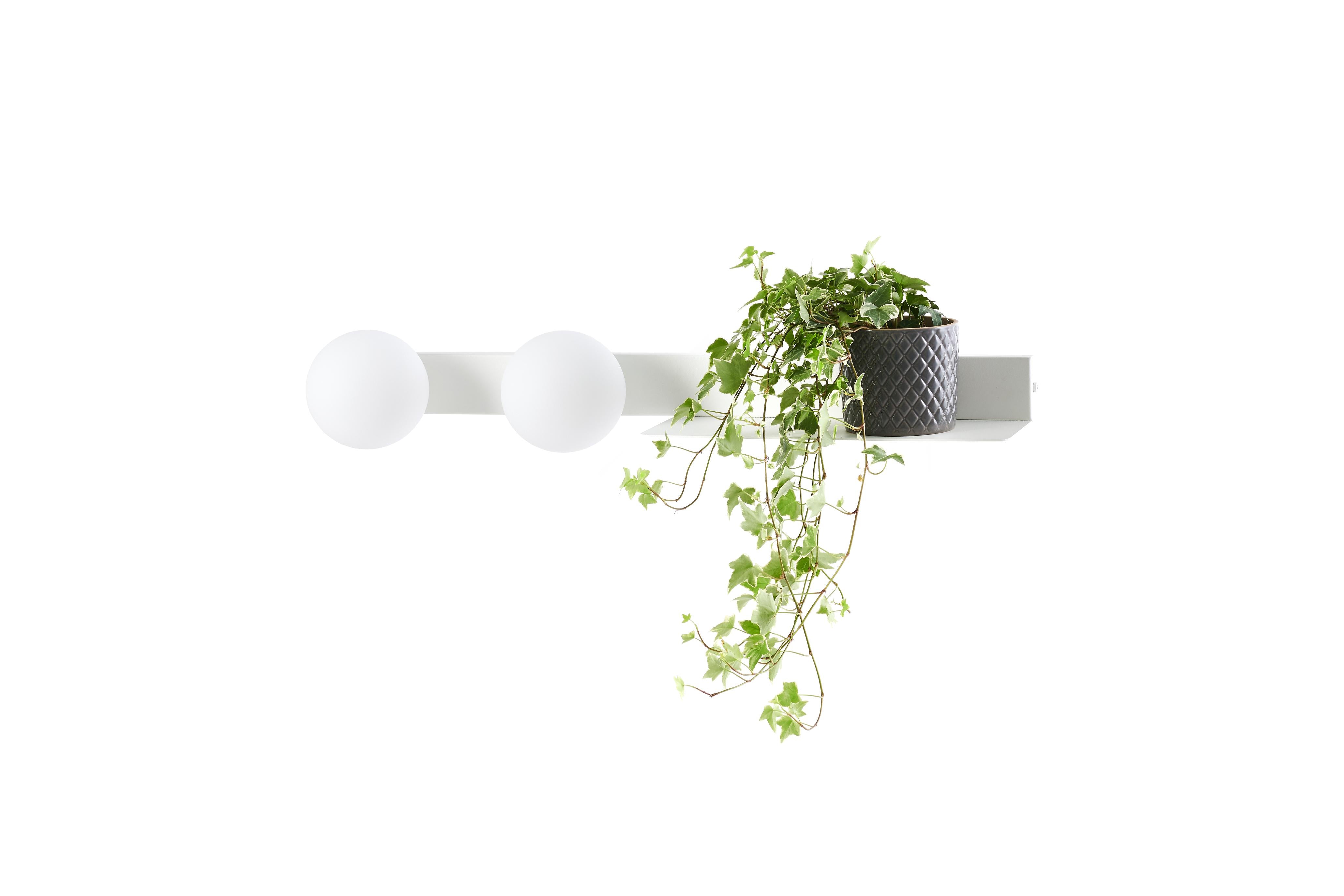 Wandleuchte mit Regal BOTANICA DECO weiß