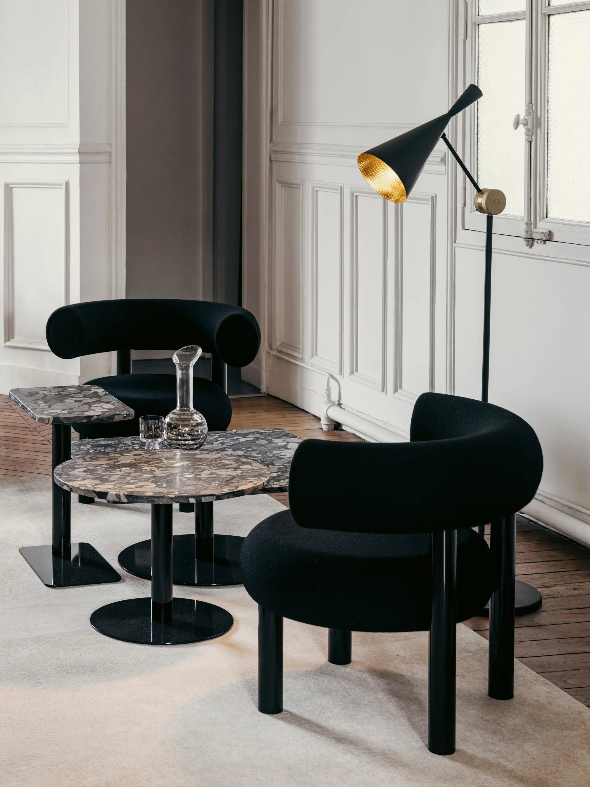 Beat black floor lamp with copper [coming soon]