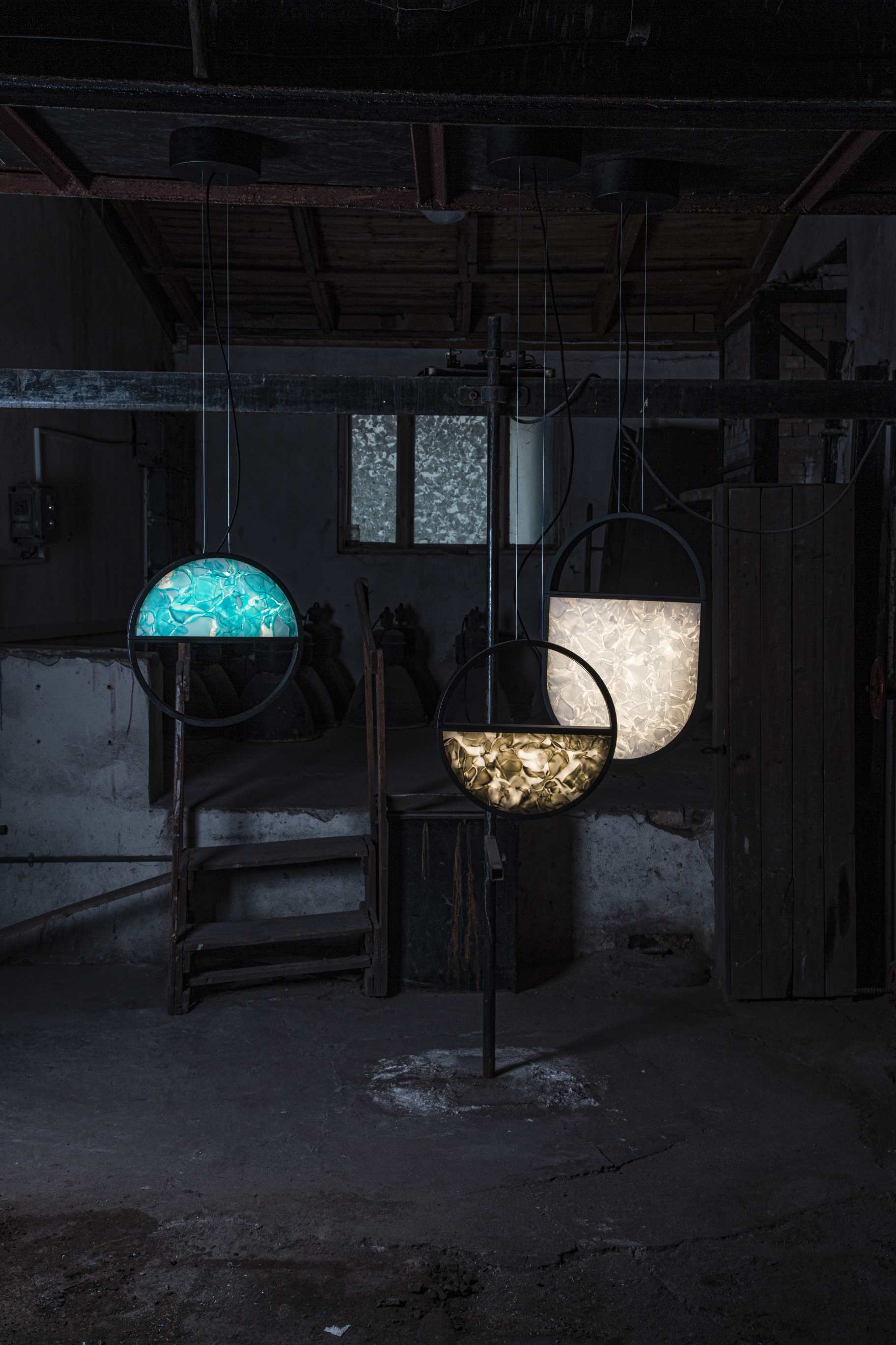 Lampa wisząca GEOMETRIC OVAL 1/3 szkło błyszczące Brokisglass