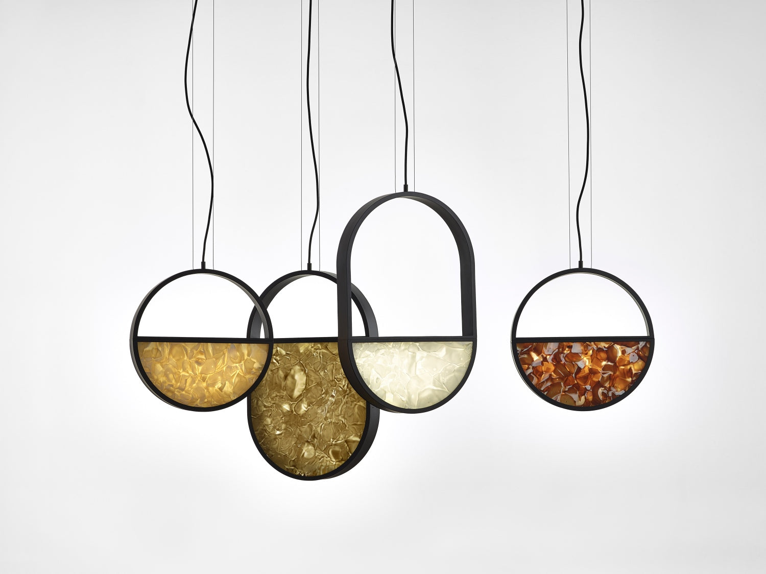 Lampa wisząca GEOMETRIC OVAL 1/3 szkło błyszczące Brokisglass