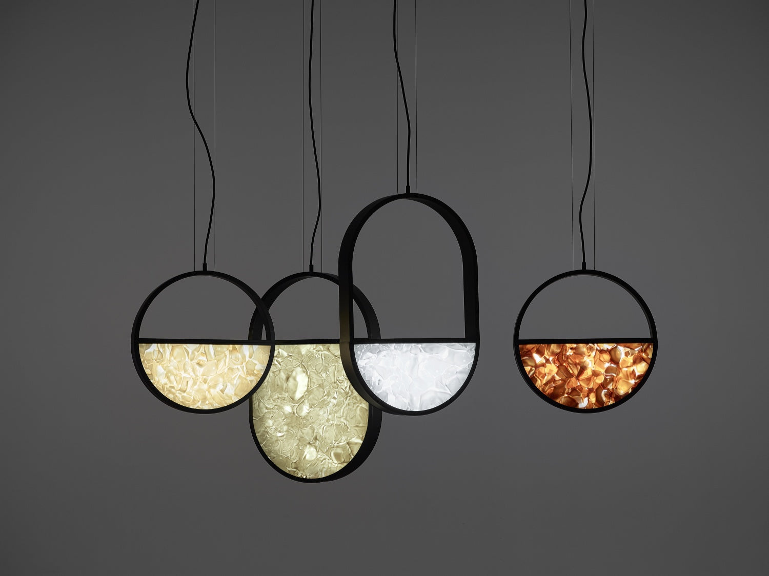 Lampa wisząca GEOMETRIC OVAL 1/3 szkło błyszczące Brokisglass