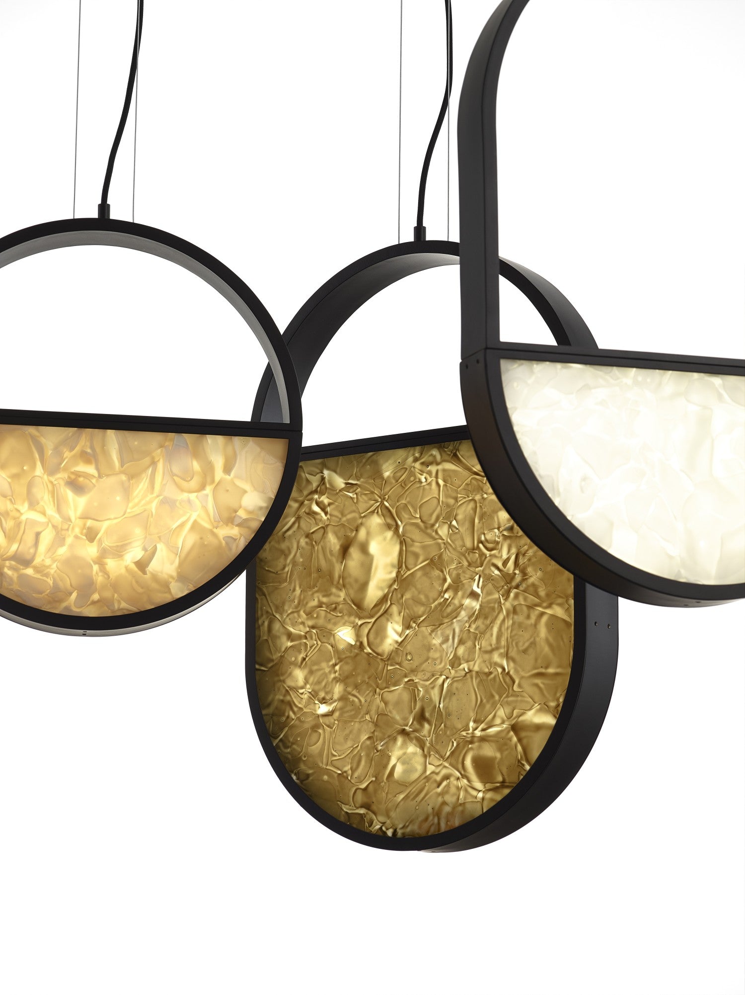 Lampa wisząca GEOMETRIC OVAL 1/3 szkło błyszczące Brokisglass