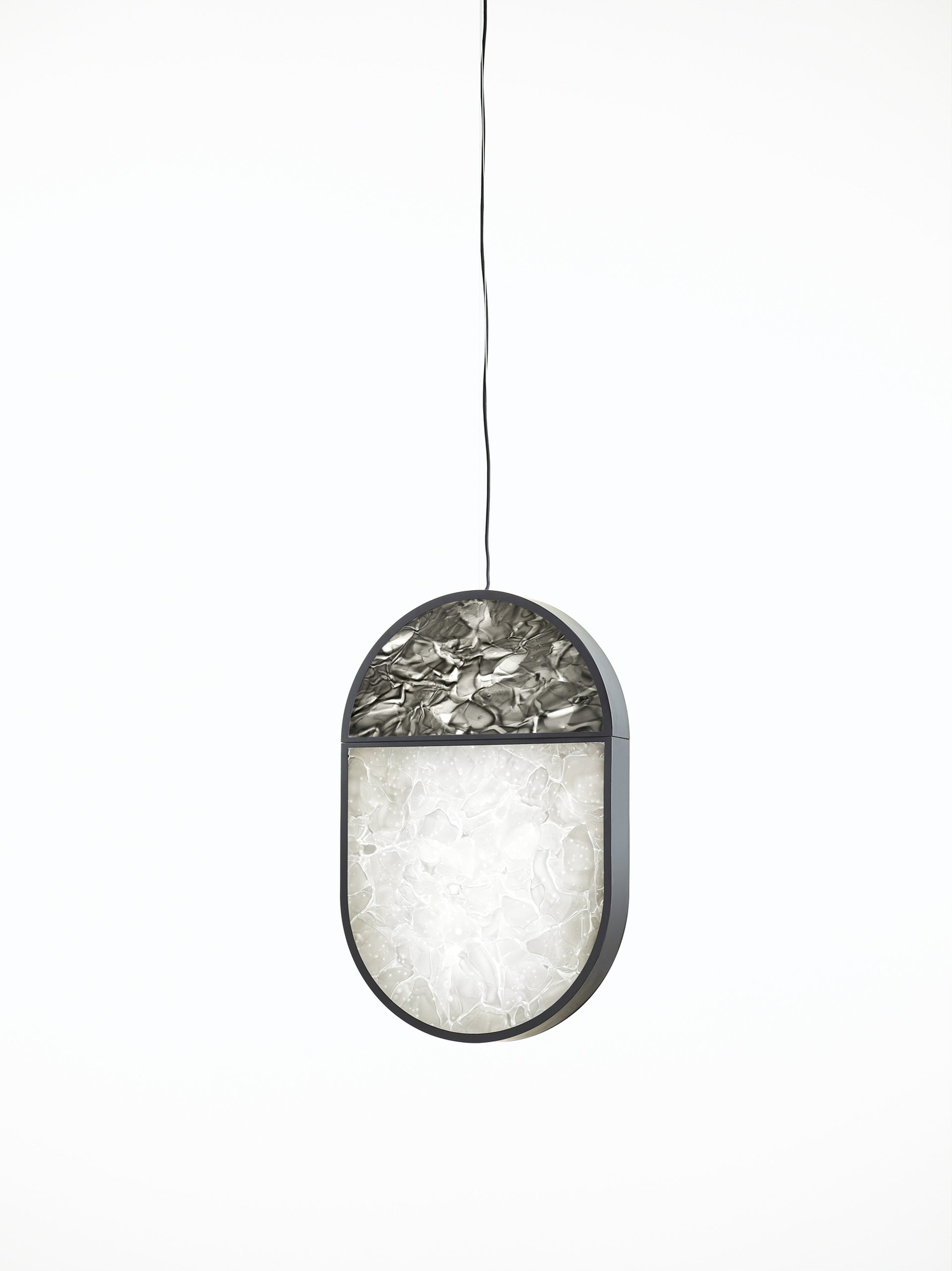 Lampa wisząca GEOMETRIC OVAL 1/3 szkło błyszczące Brokisglass