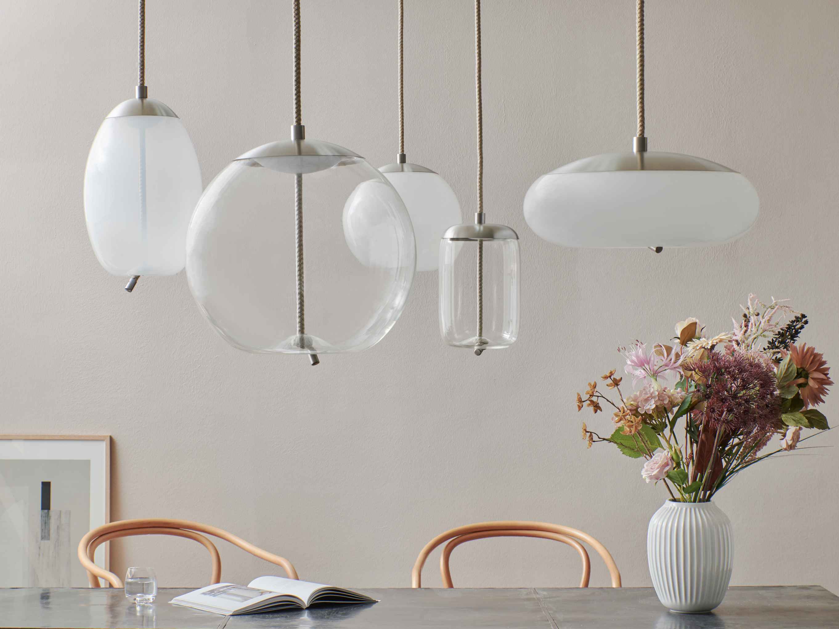 Lampa wisząca KNOT - UOVO szklana
