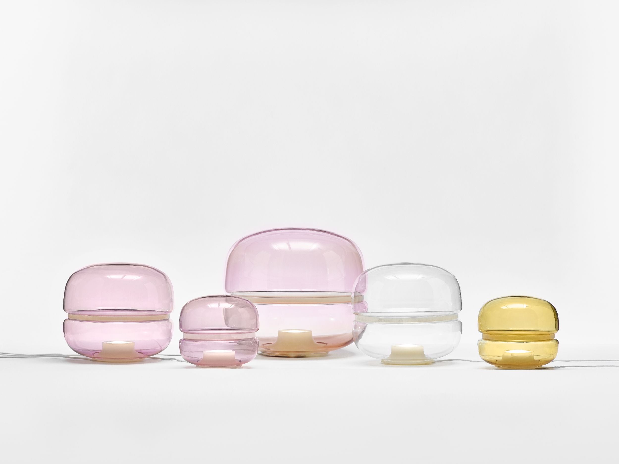 Lampa stołowa MACARON L dmuchane szkło z onyksem