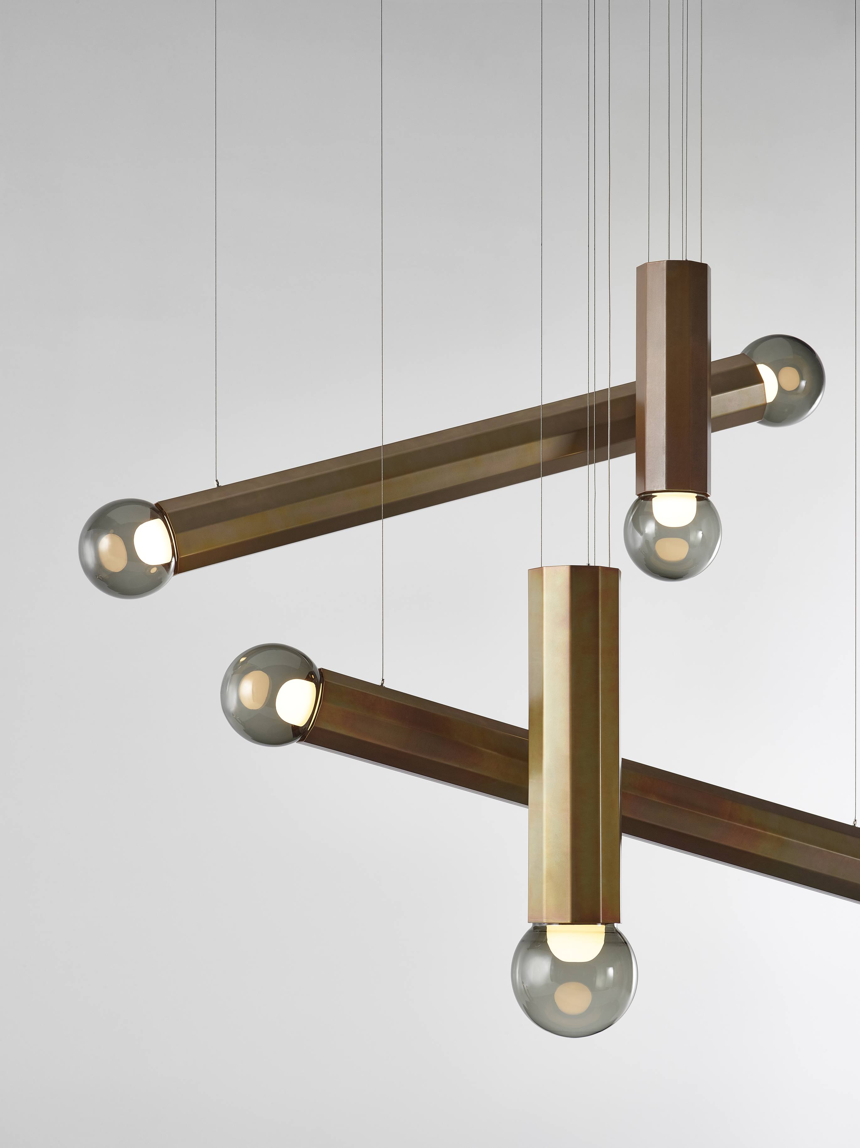 Lampa wisząca PRISMA DOUBLE metalowa oprawa