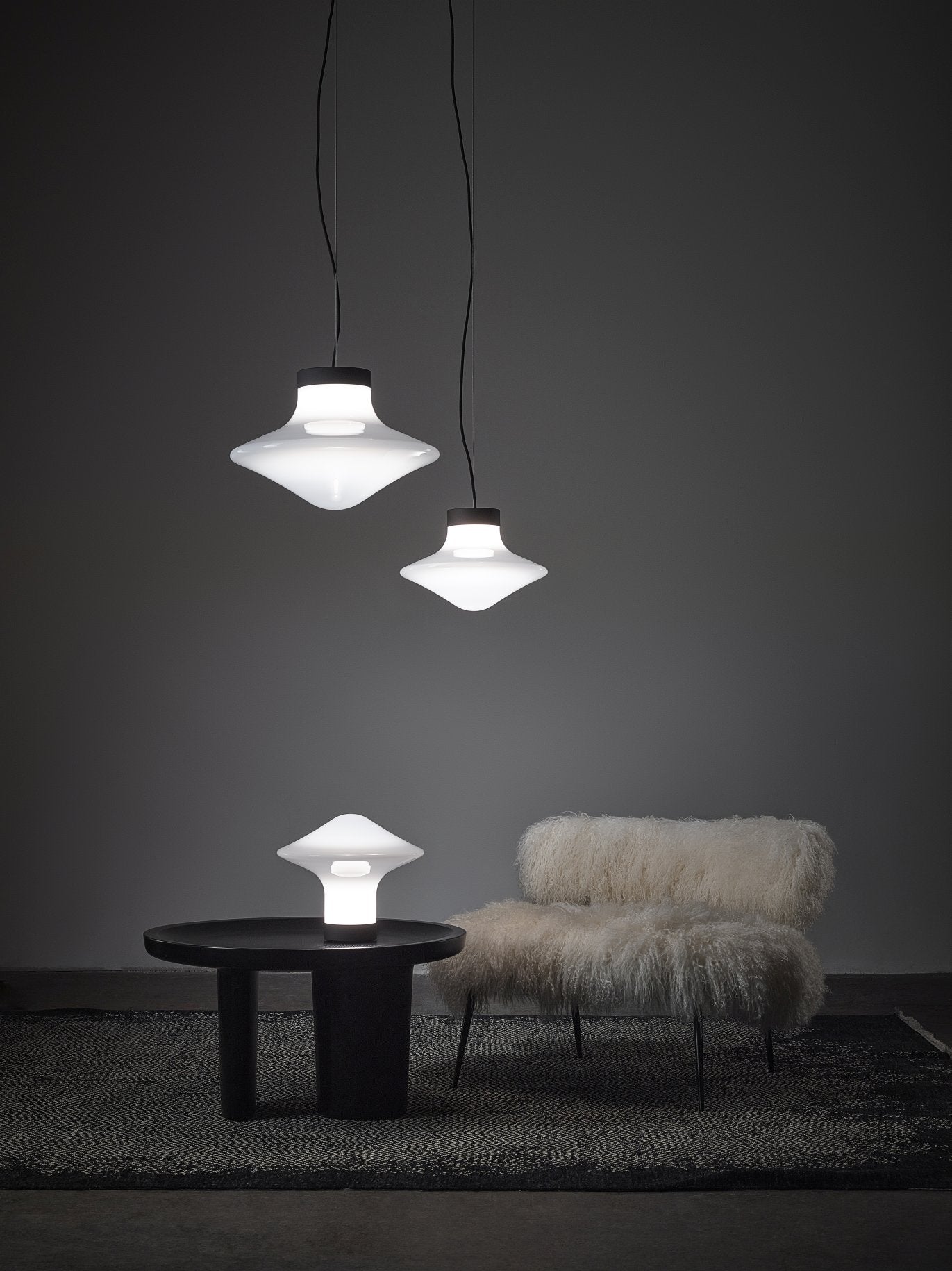 Lampa wisząca TROTTOLA szkło dmuchane