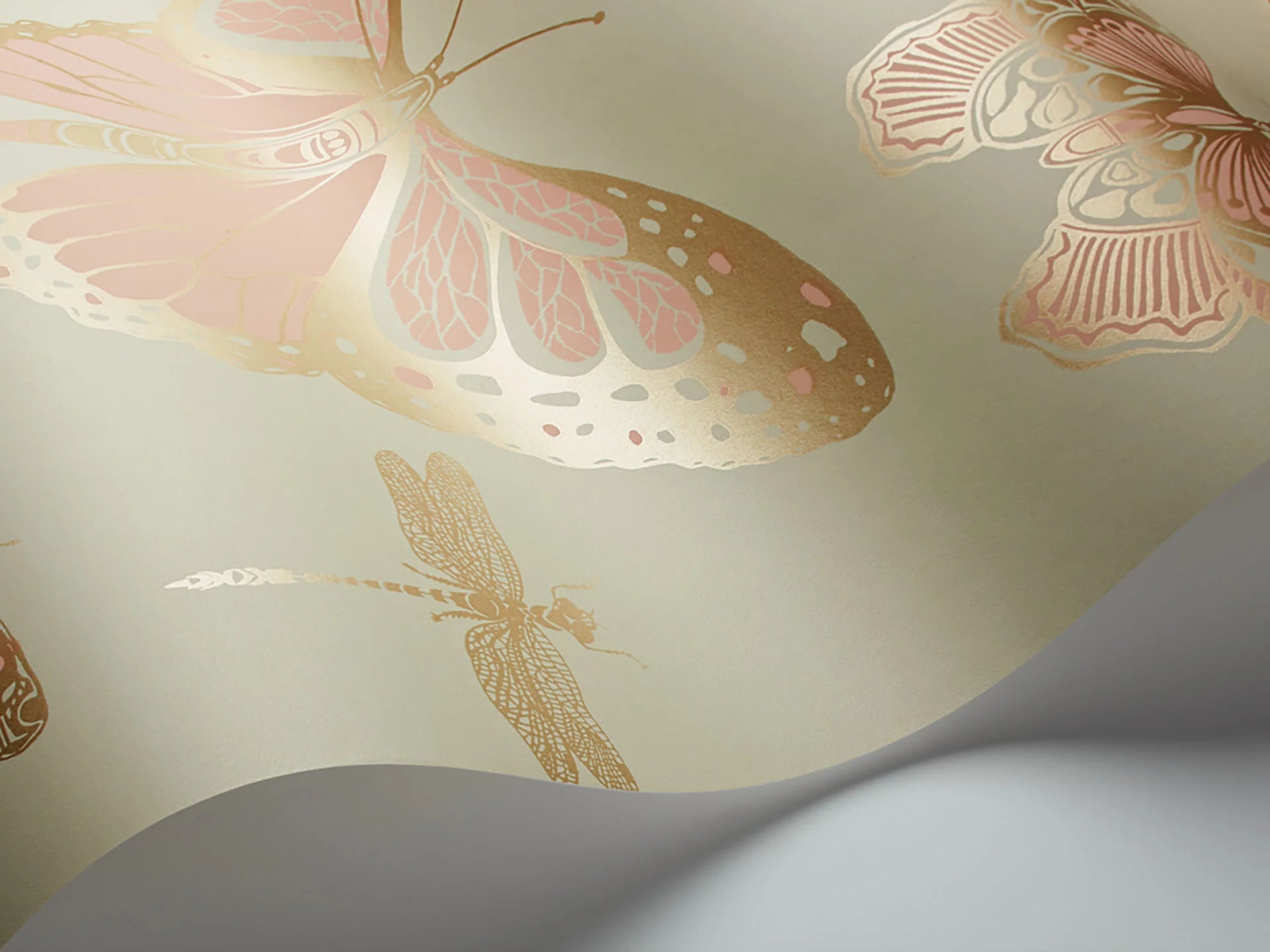 Tapeta WHIMSICAL - Butterflies & Dragonflies zielony Cole & Son    Eye on Design