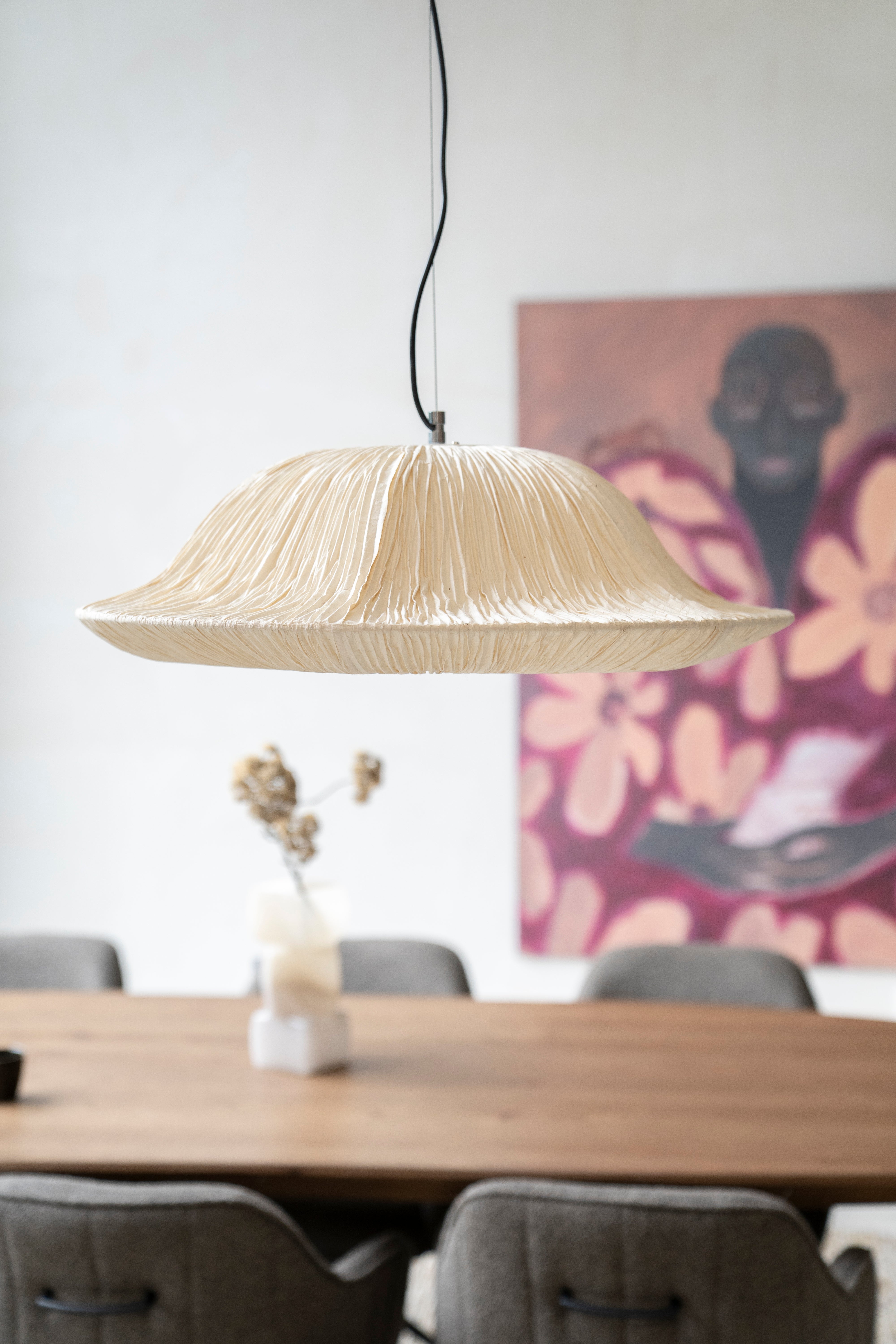 Lampa wisząca LOKTA jasnobeżowy papier