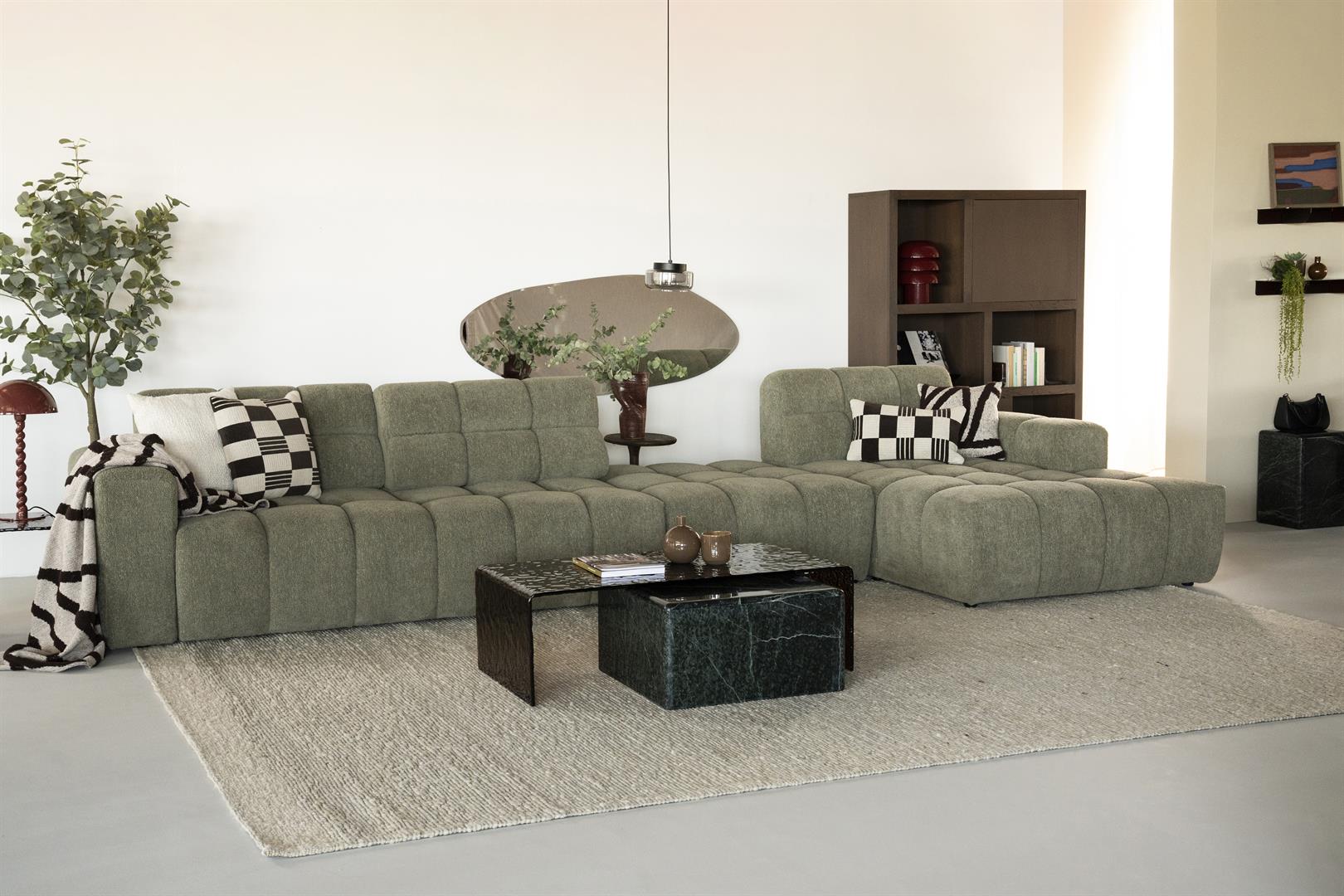 RIPPLE Coffee Table Dark Brown Glass