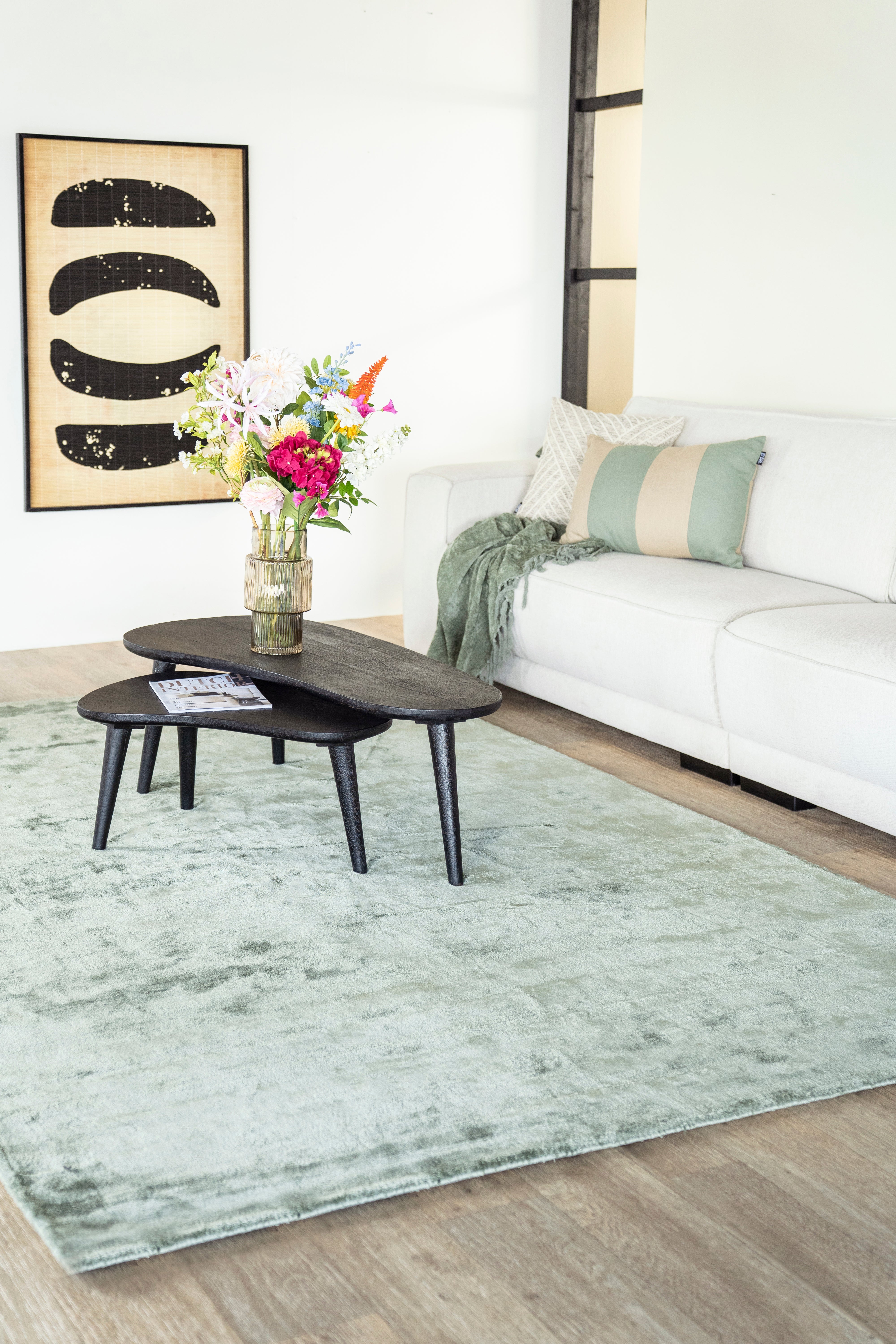 Set von Couchtischen GUUS schwarzes Mangoholz