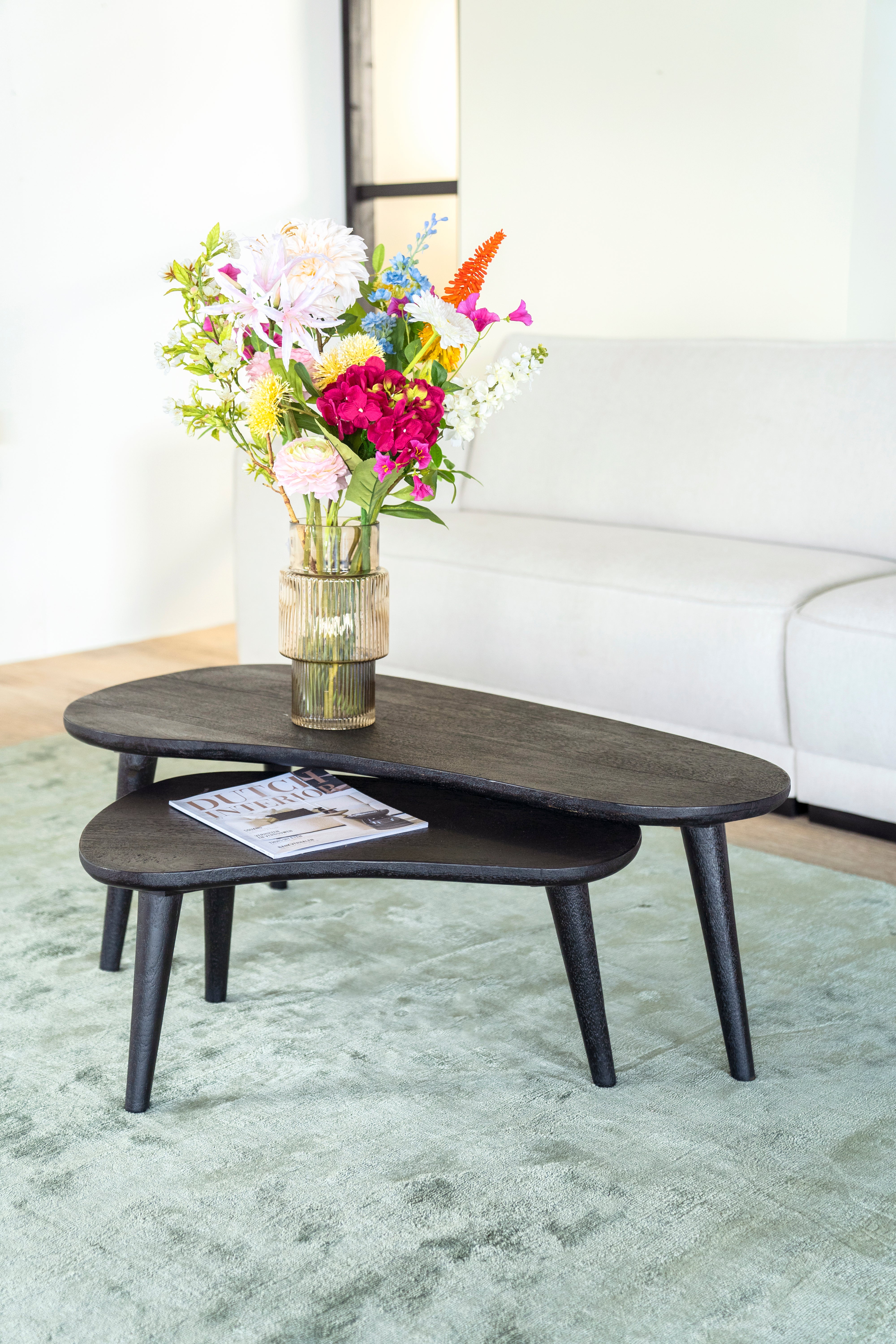 Set von Couchtischen GUUS schwarzes Mangoholz