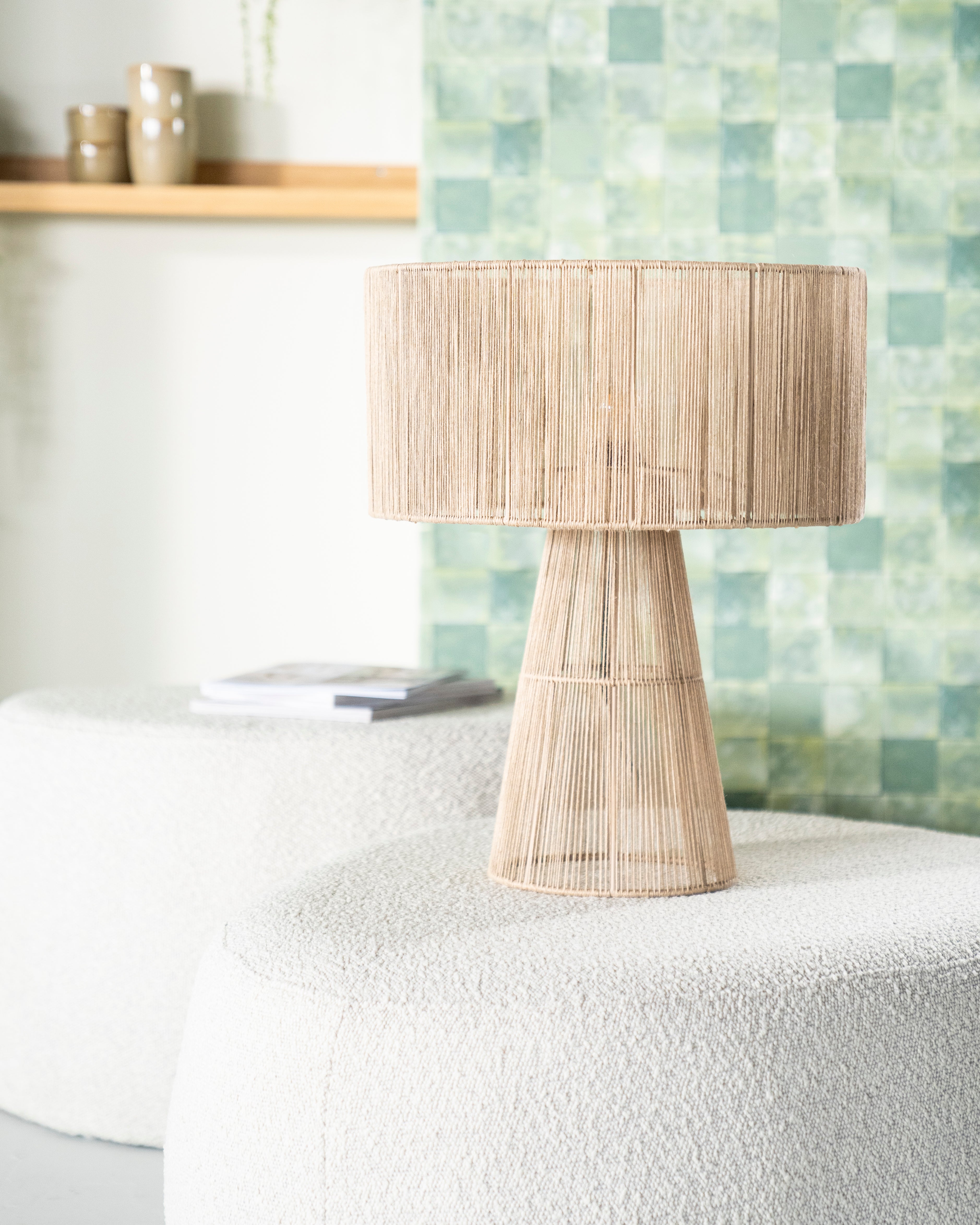 Tischlampe OSHU Jute