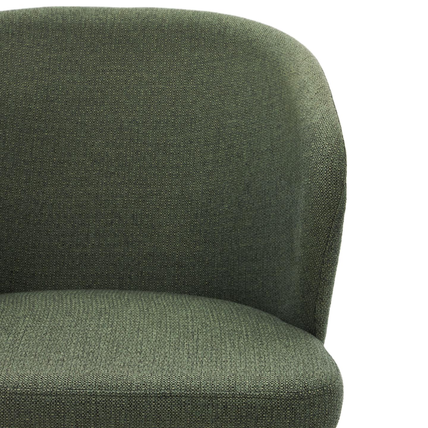 Krzesło DARICE zielony szenil z jasną podstawą La Forma    Eye on Design