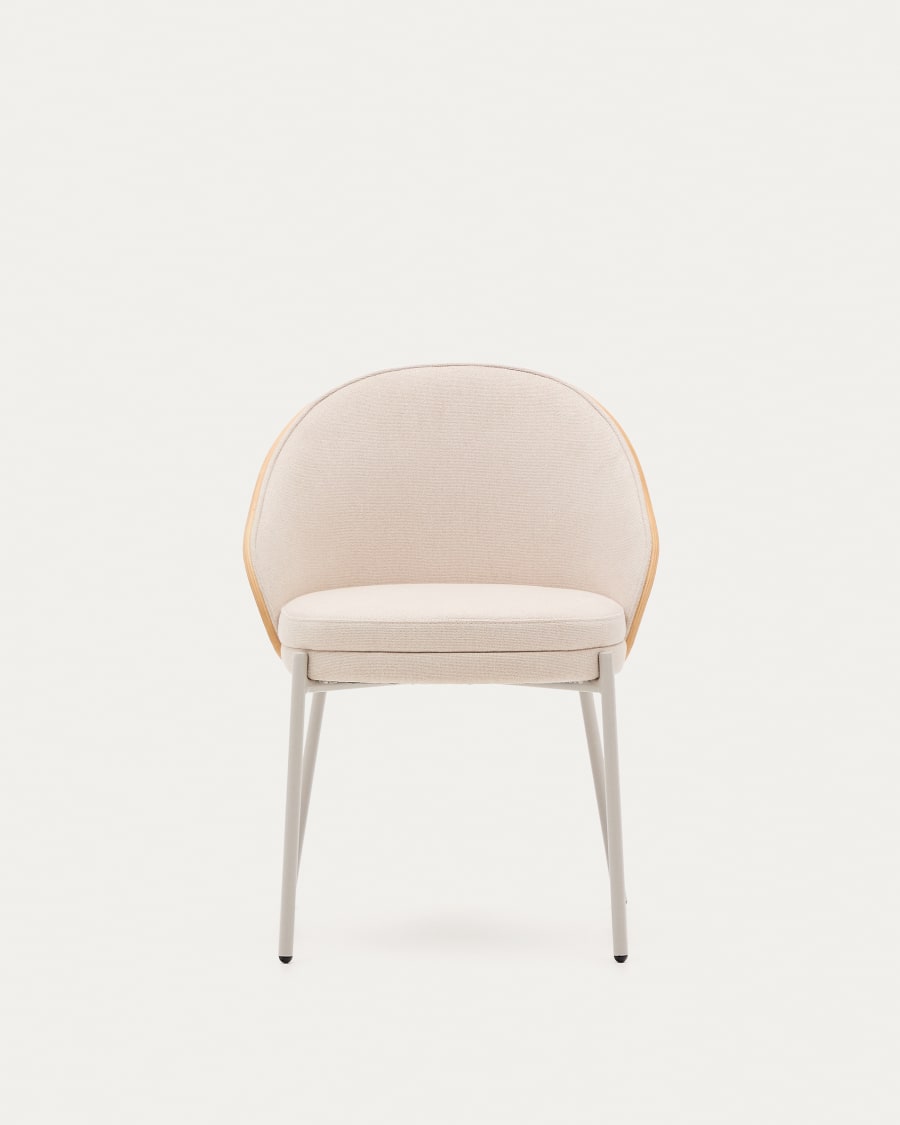 Eama beige chair szenil with ash finish